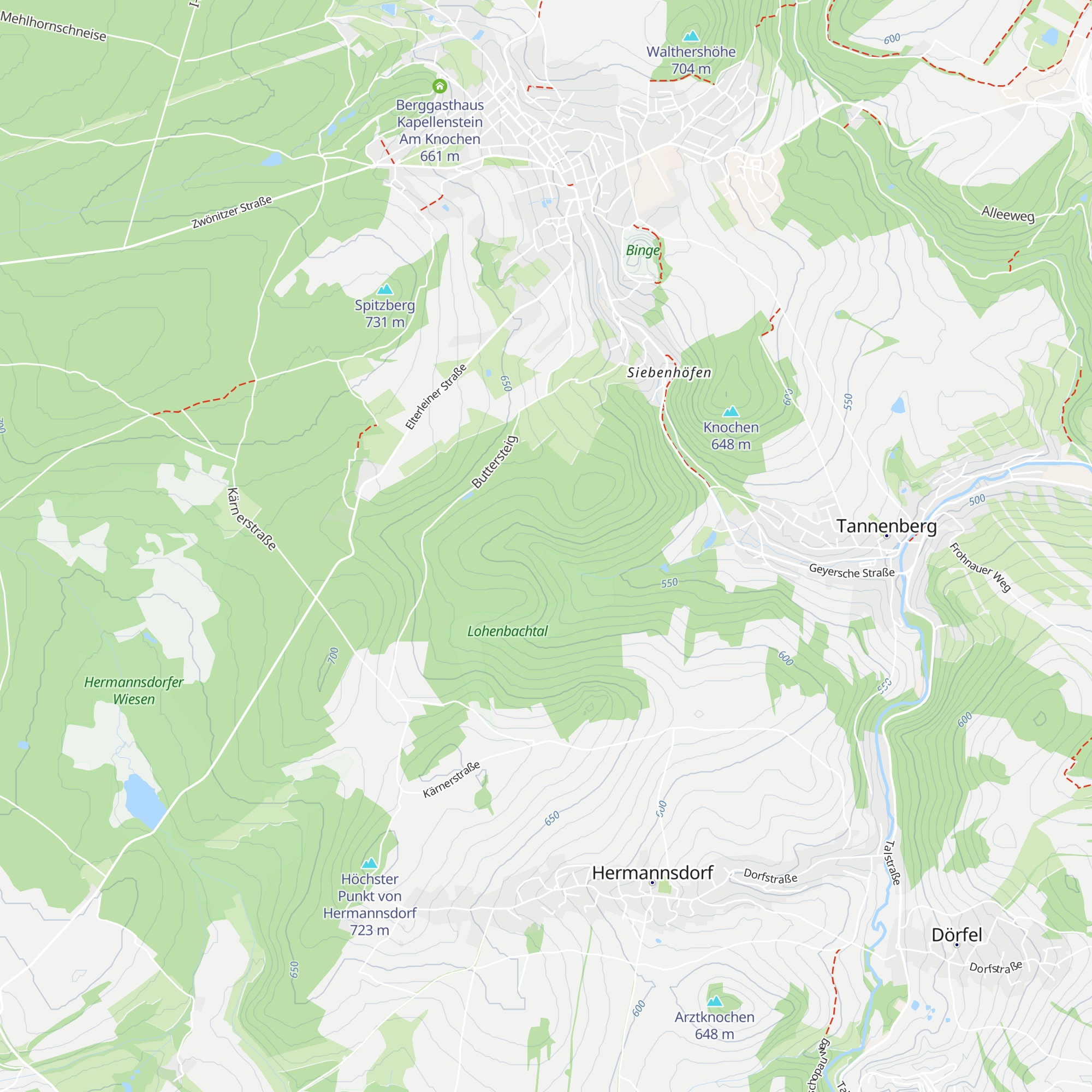 Schutzhütte im Lohenbachtal map
