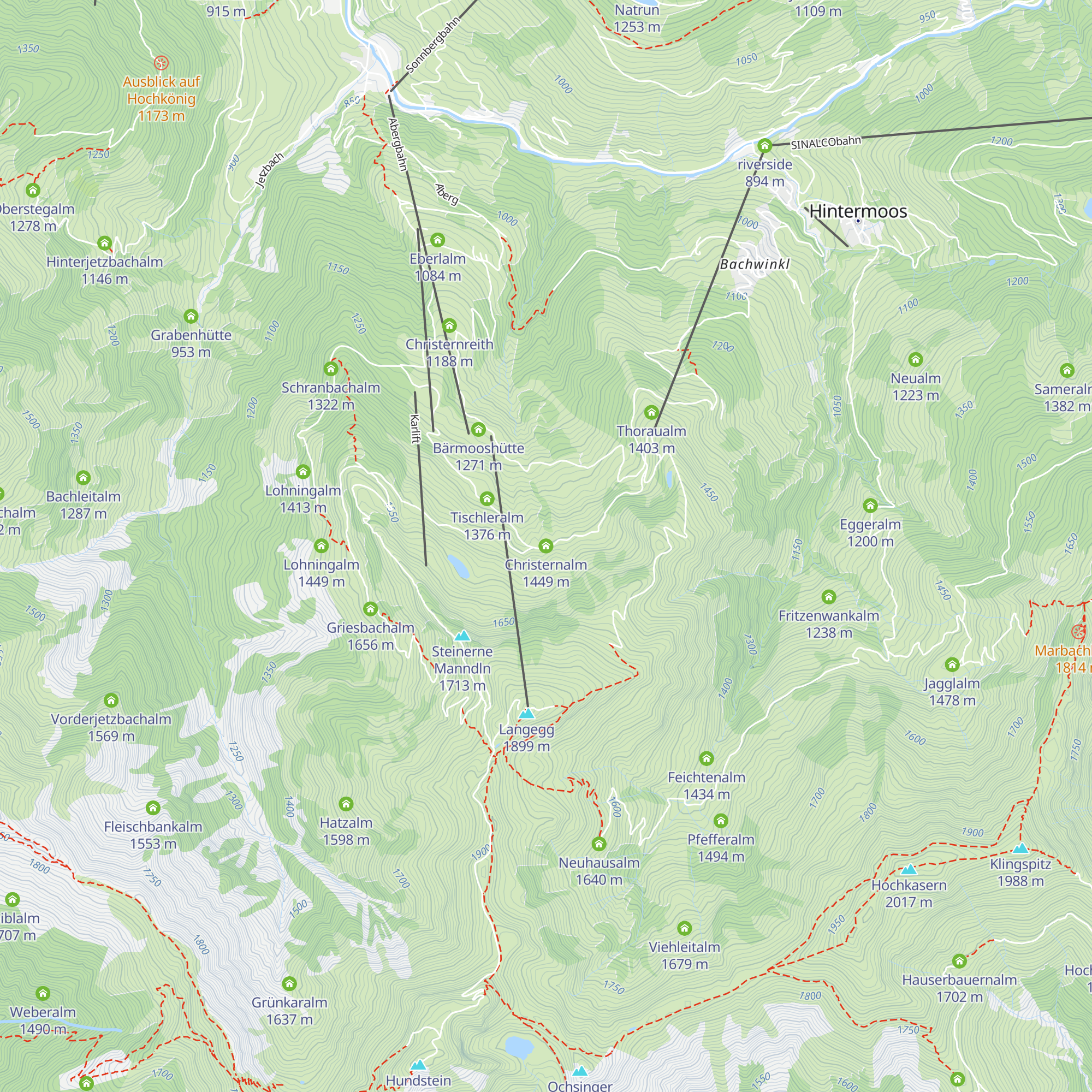 Christernalm map