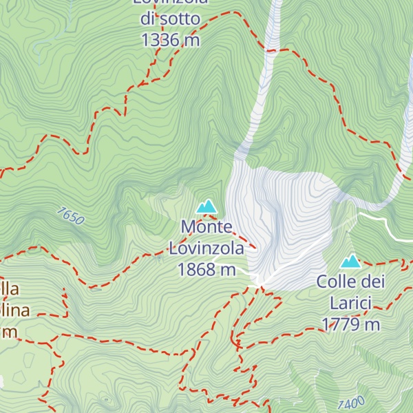 Map of Monte Lovinzola