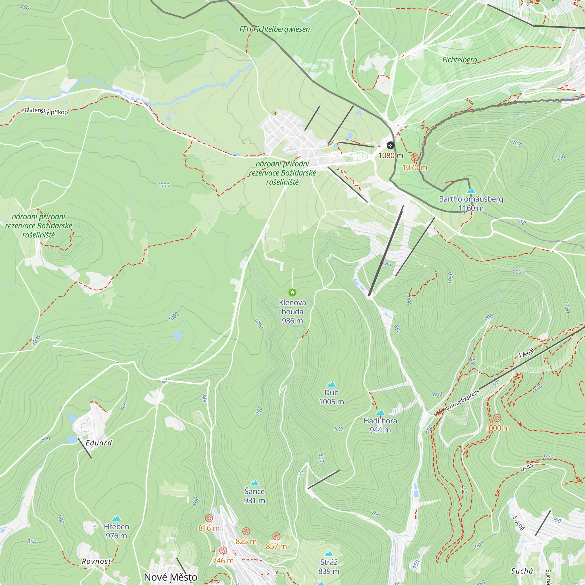 Klenova bouda map