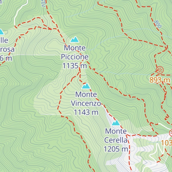 Map of Monte Vincenzo