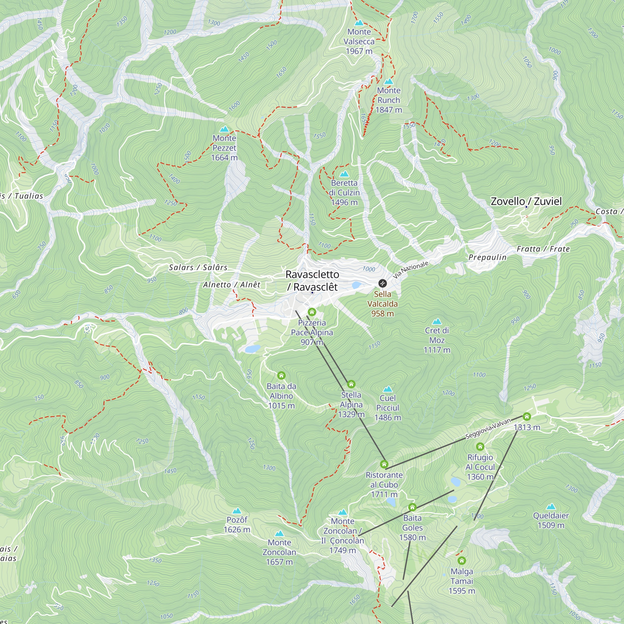 Pizzeria Pace Alpina map