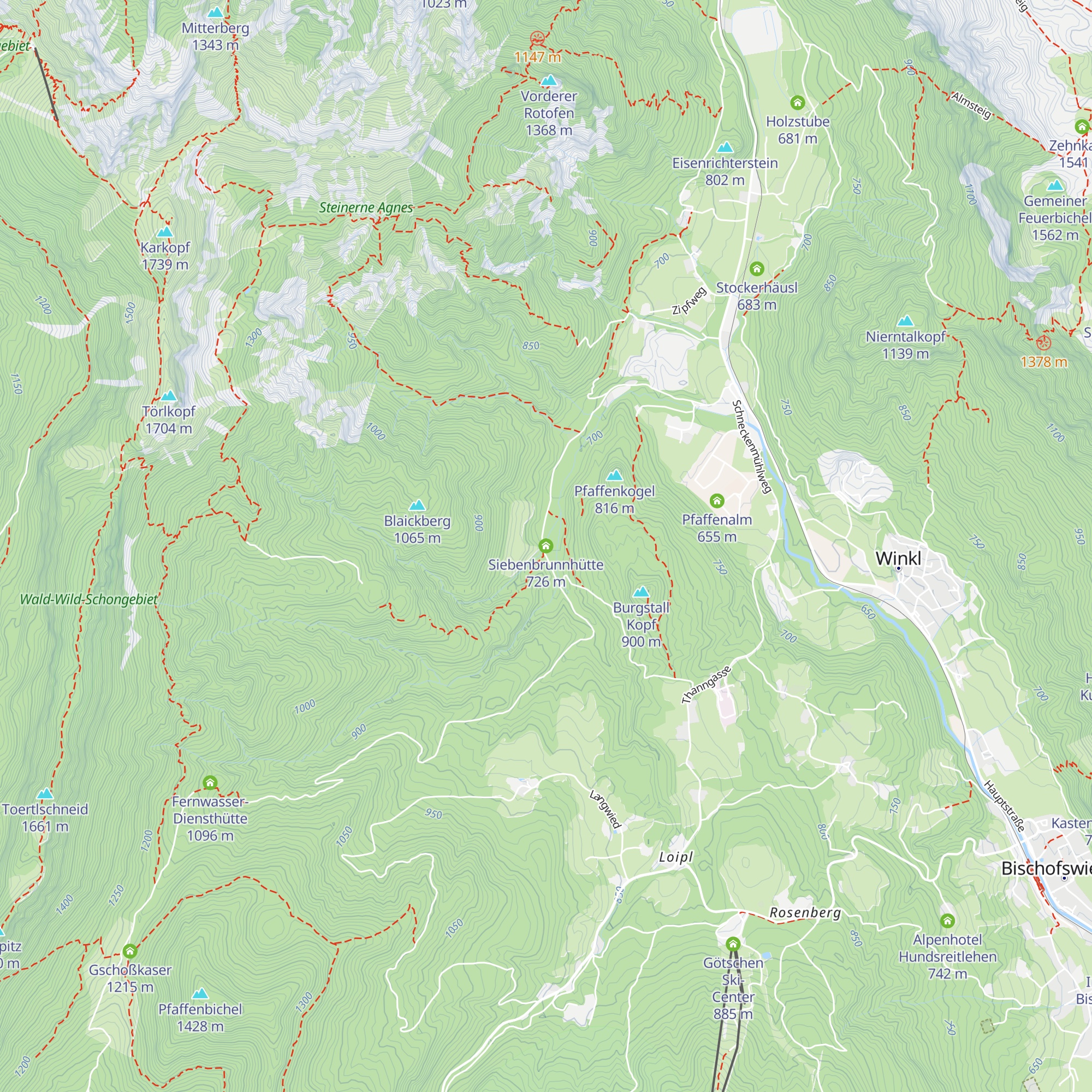 Siebenbrunnhütte map