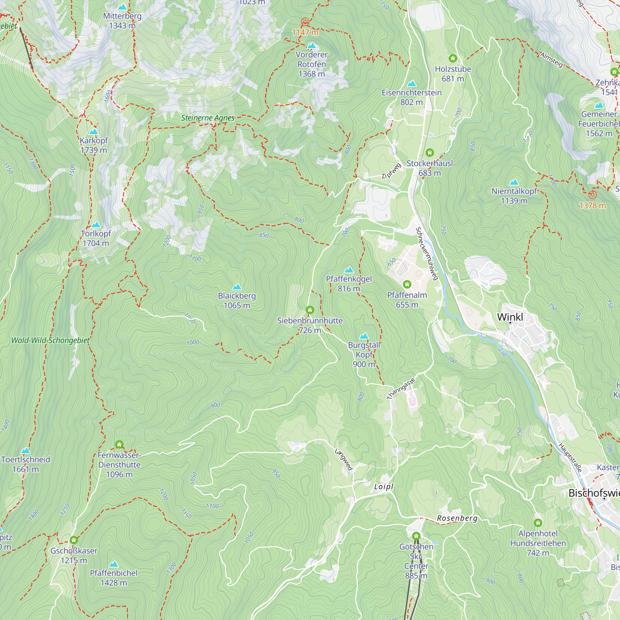 Siebenbrunnhütte map
