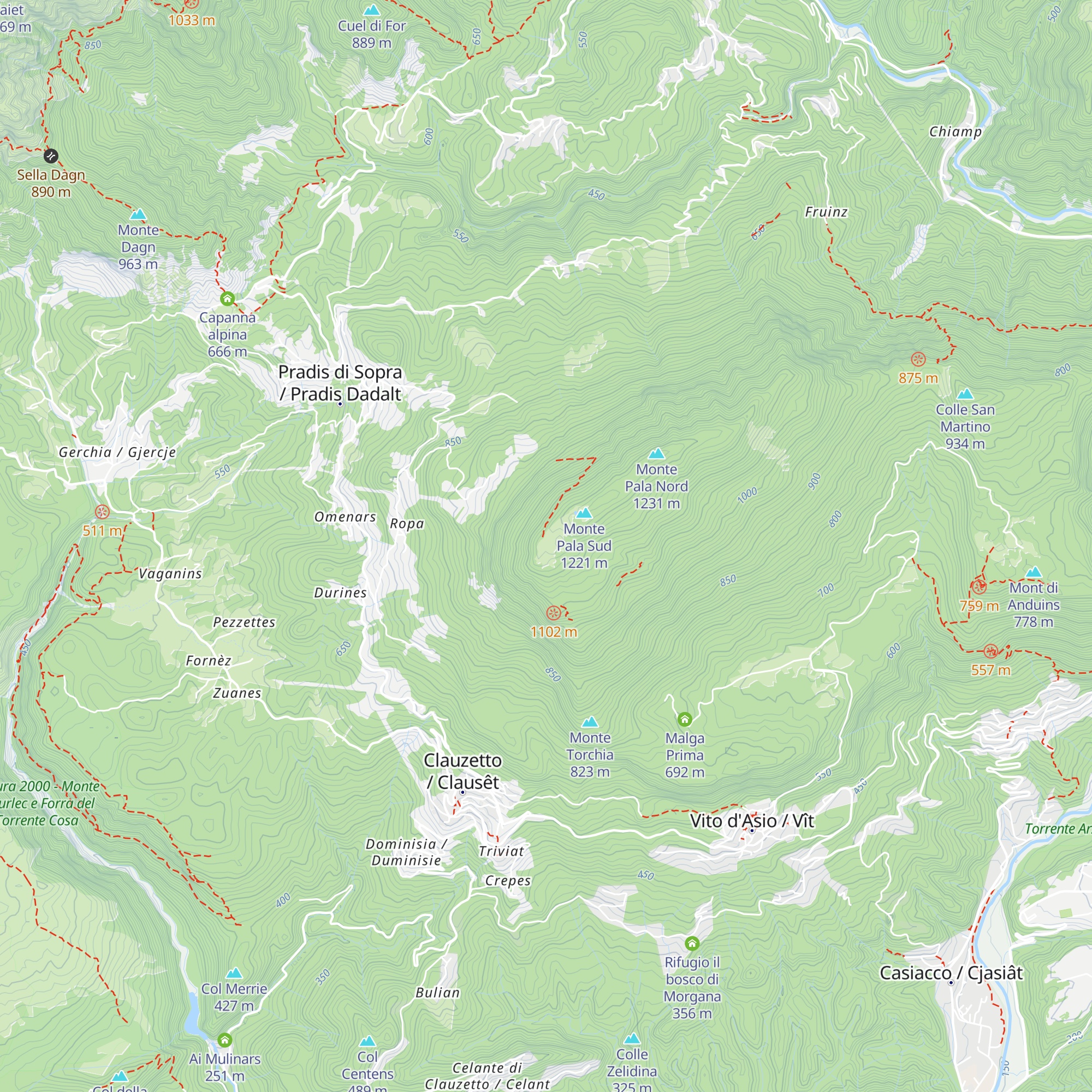 Malga Polpazza map