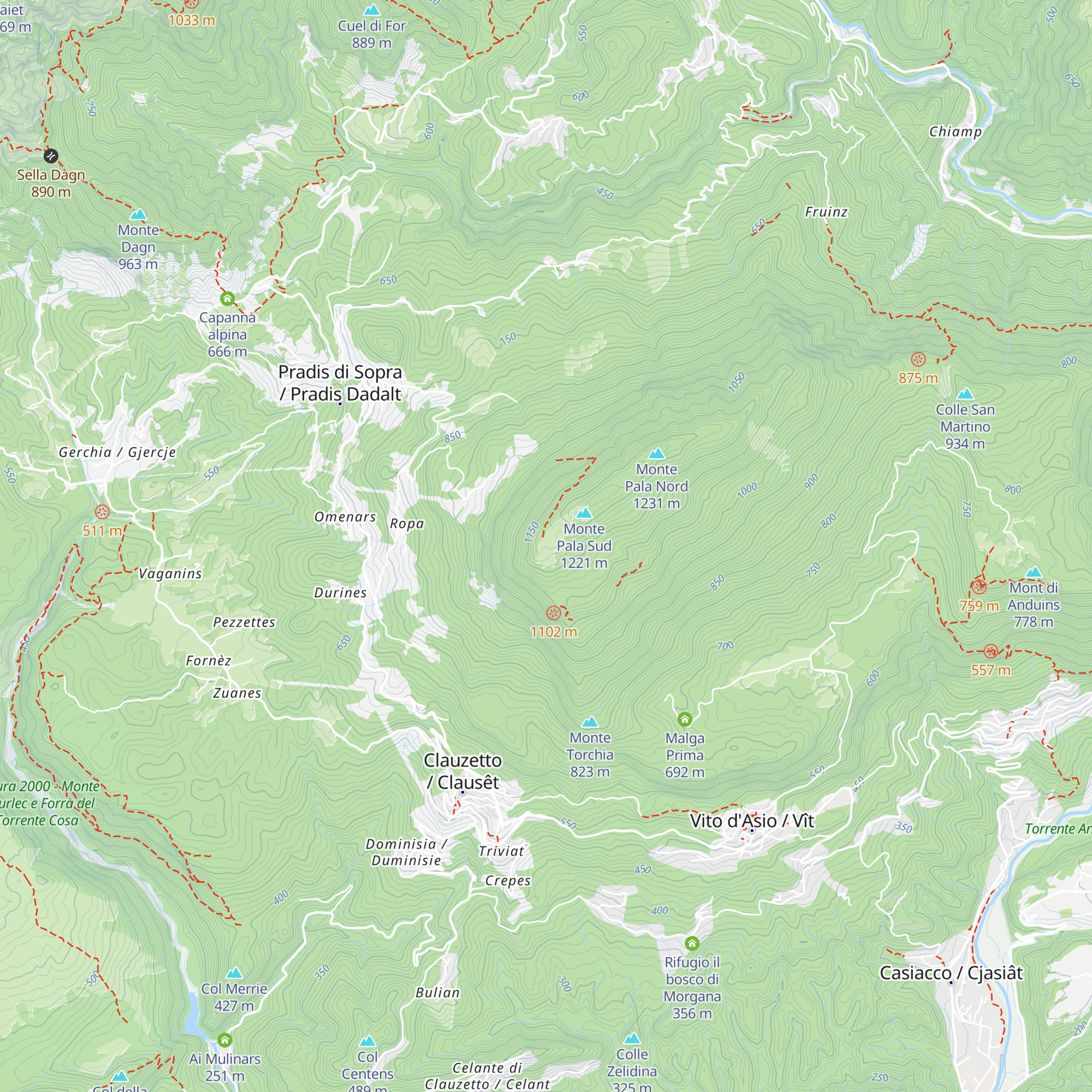 Malga Polpazza map