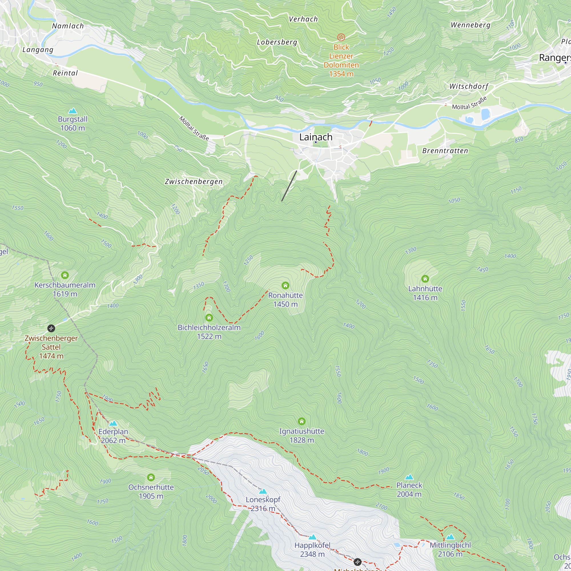 Ronahütte map