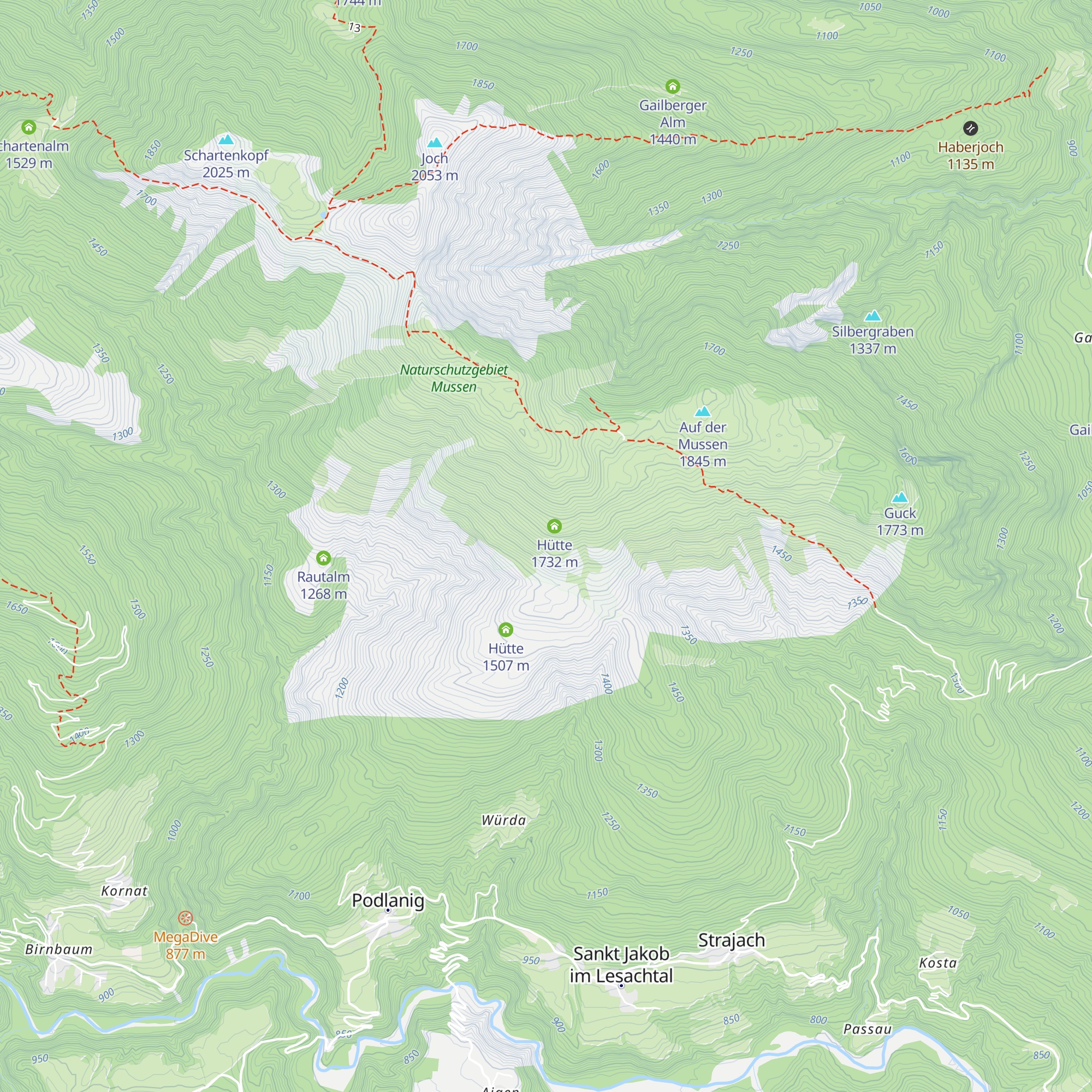 Hütte map