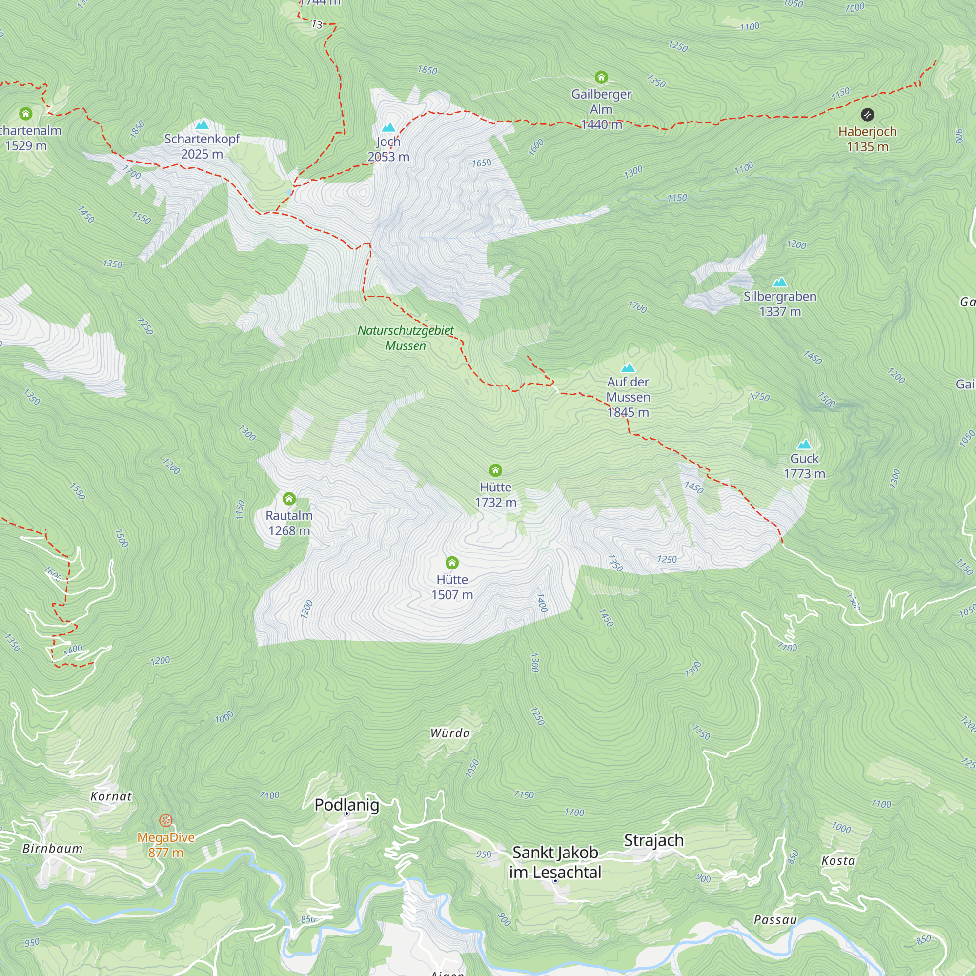 Hütte map