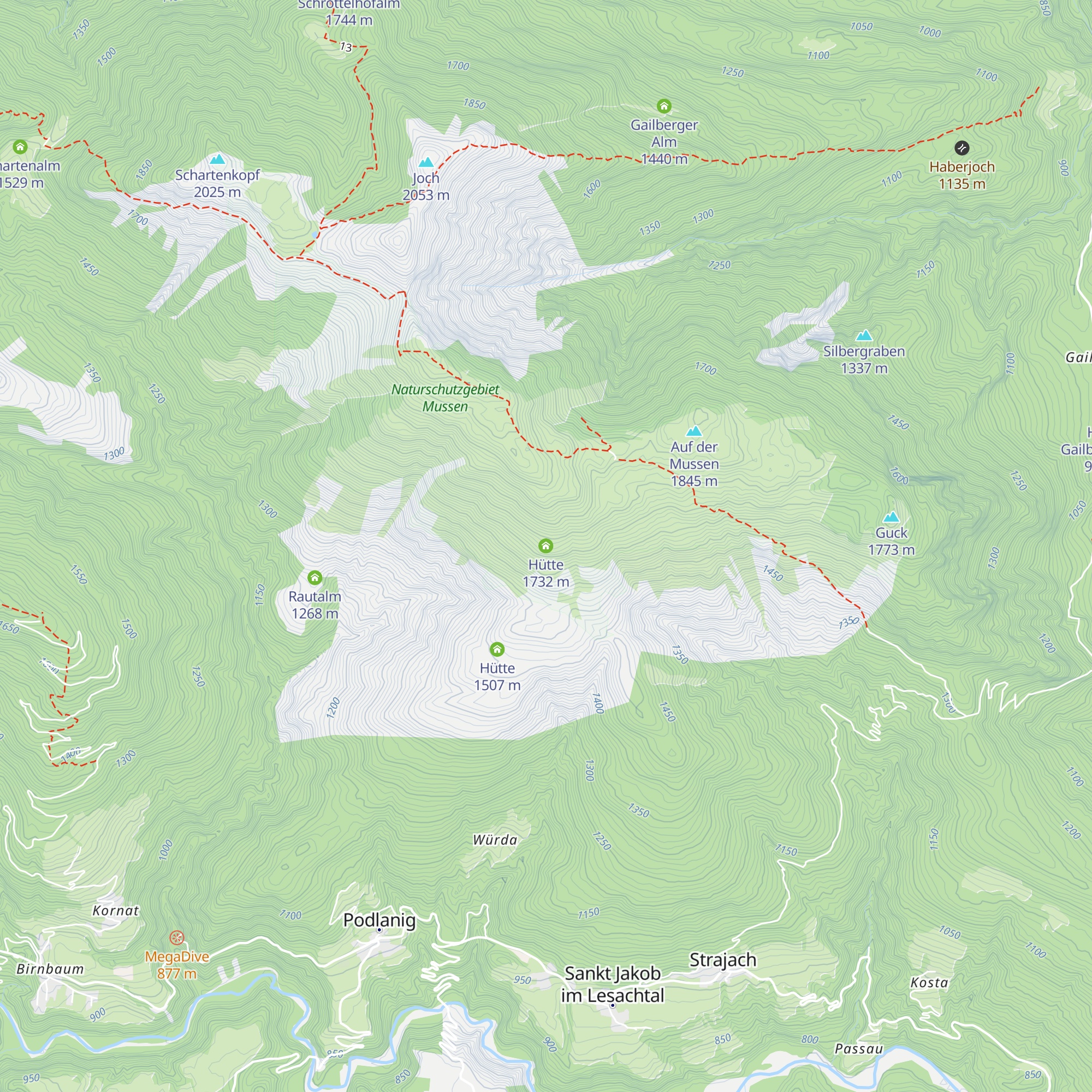 Hütte map