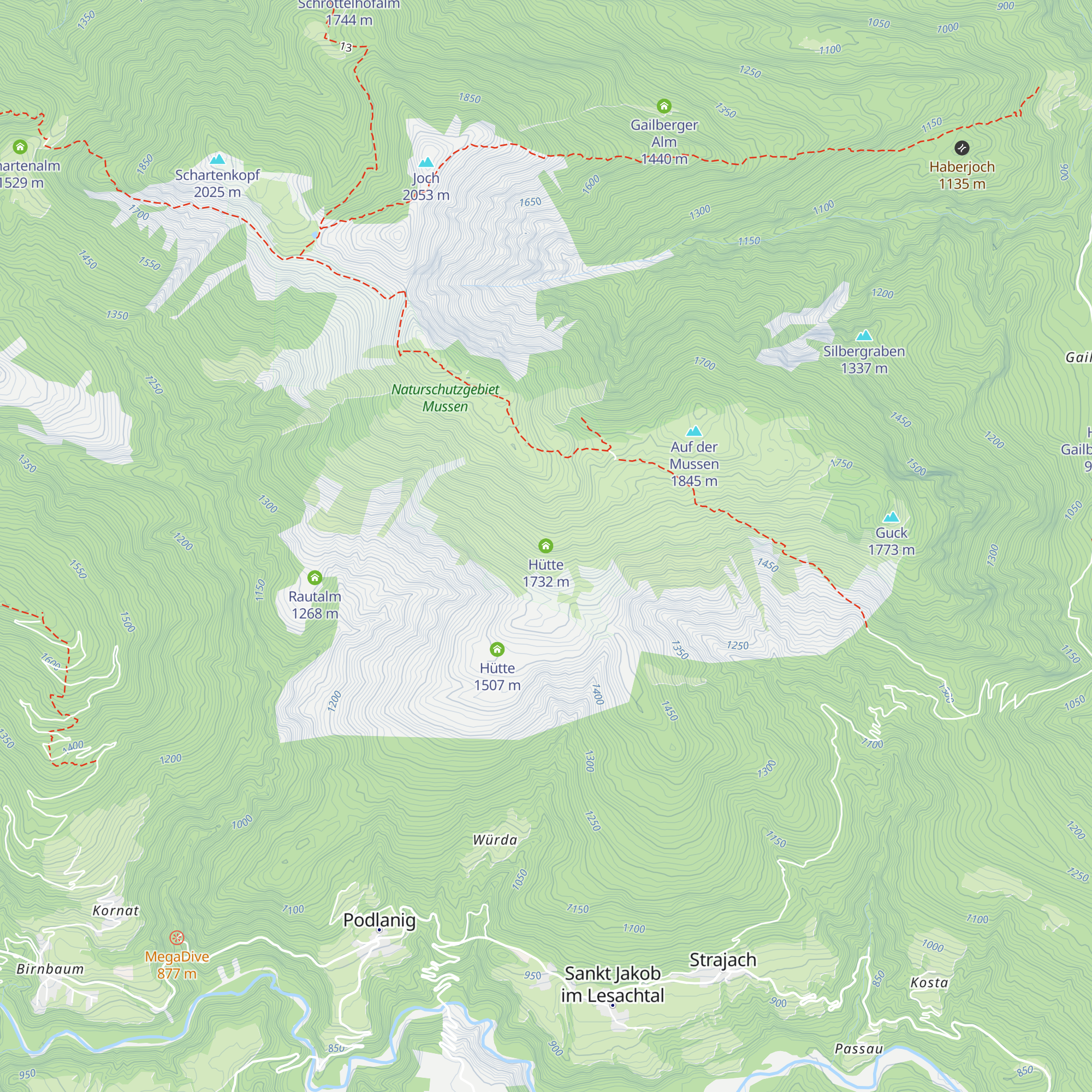 Hütte map