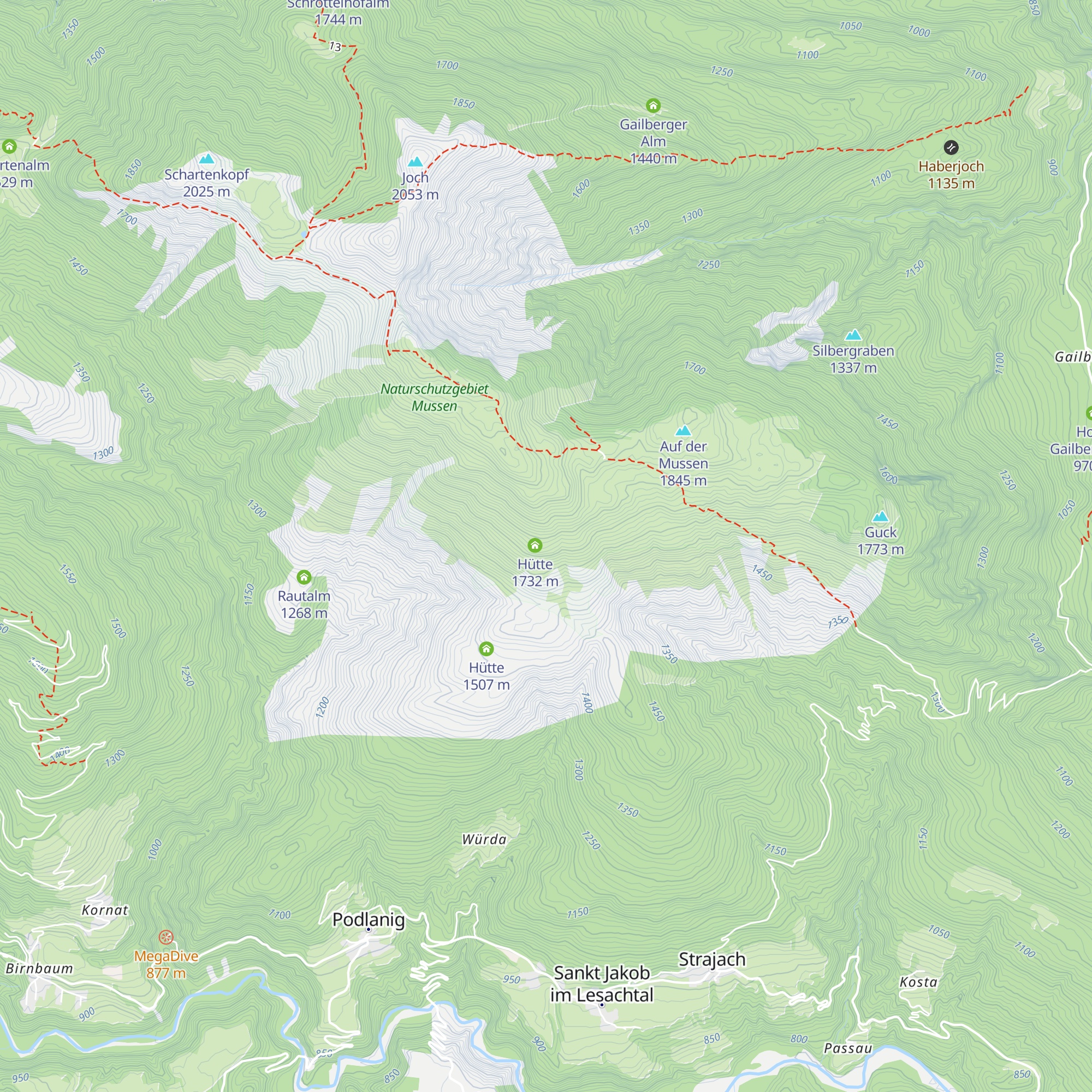 Hütte map