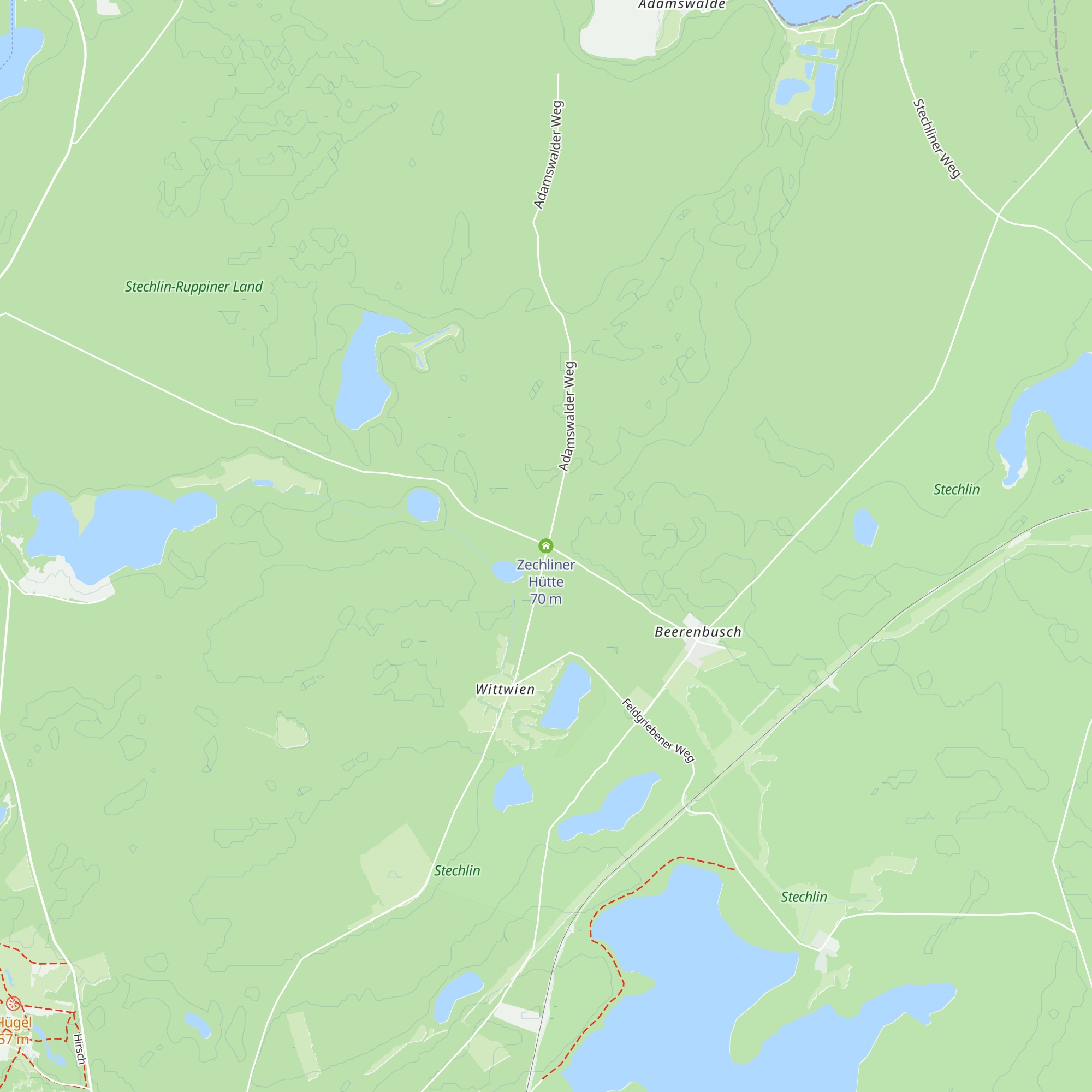 Zechliner Hütte map