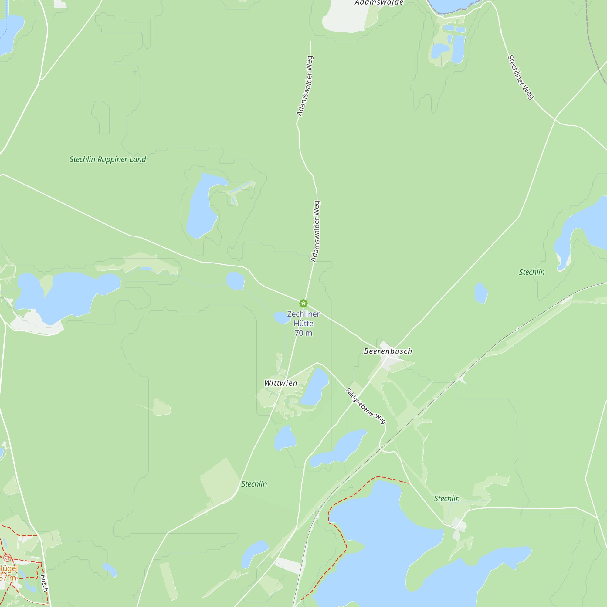 Zechliner Hütte map