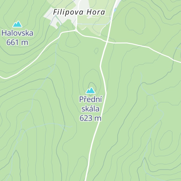Map of Přední skála