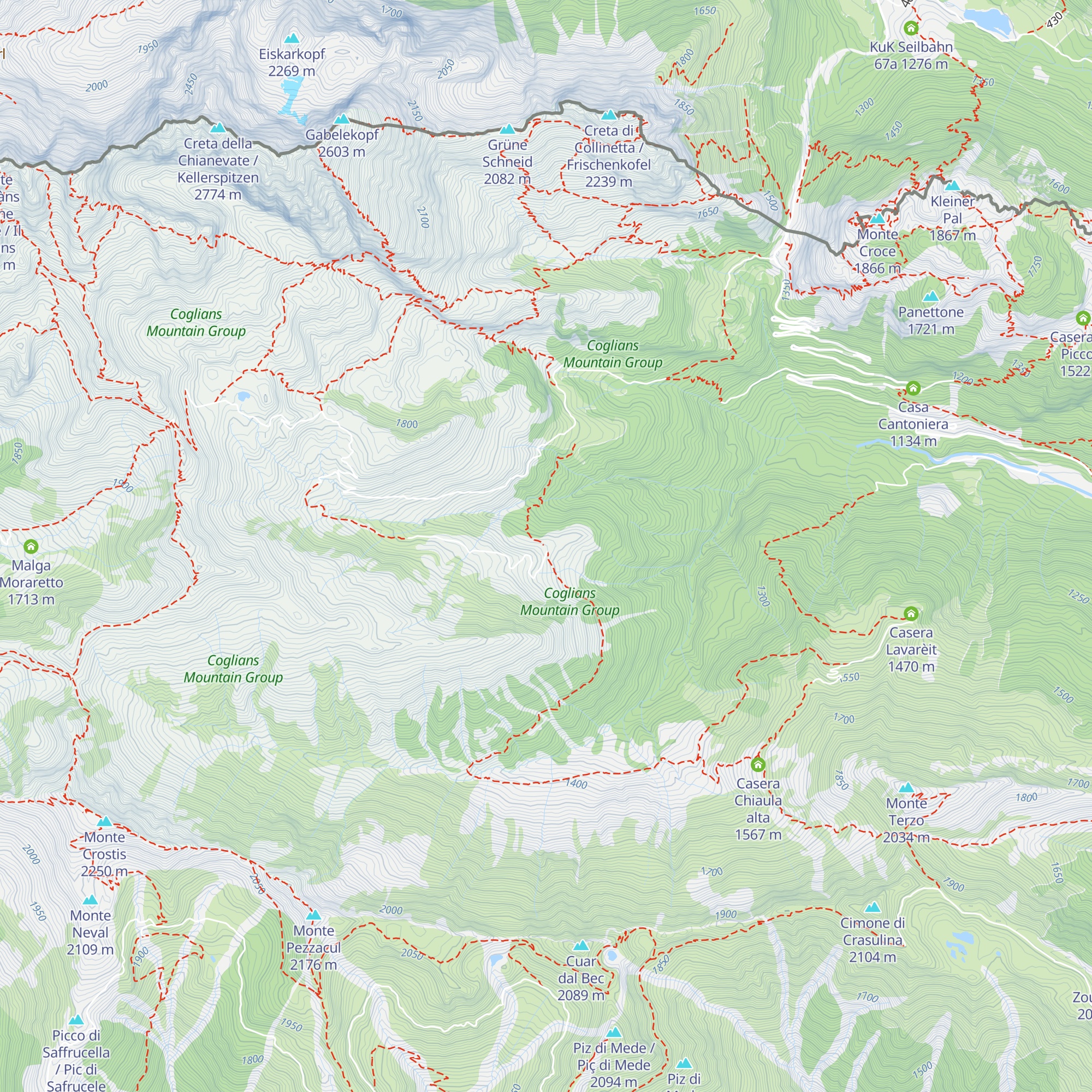 Casera Collina Grande map