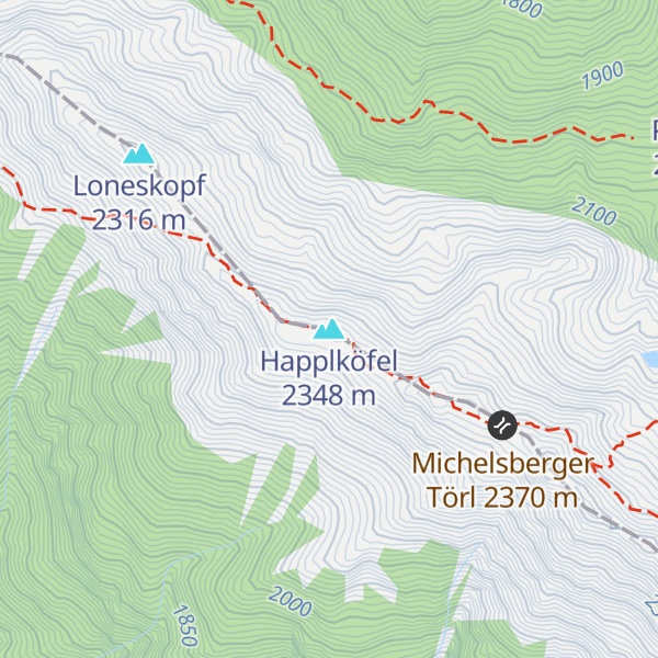 Map of Happlköfel