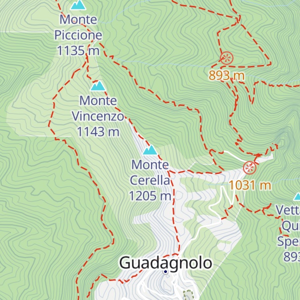 Map of Monte Cerella