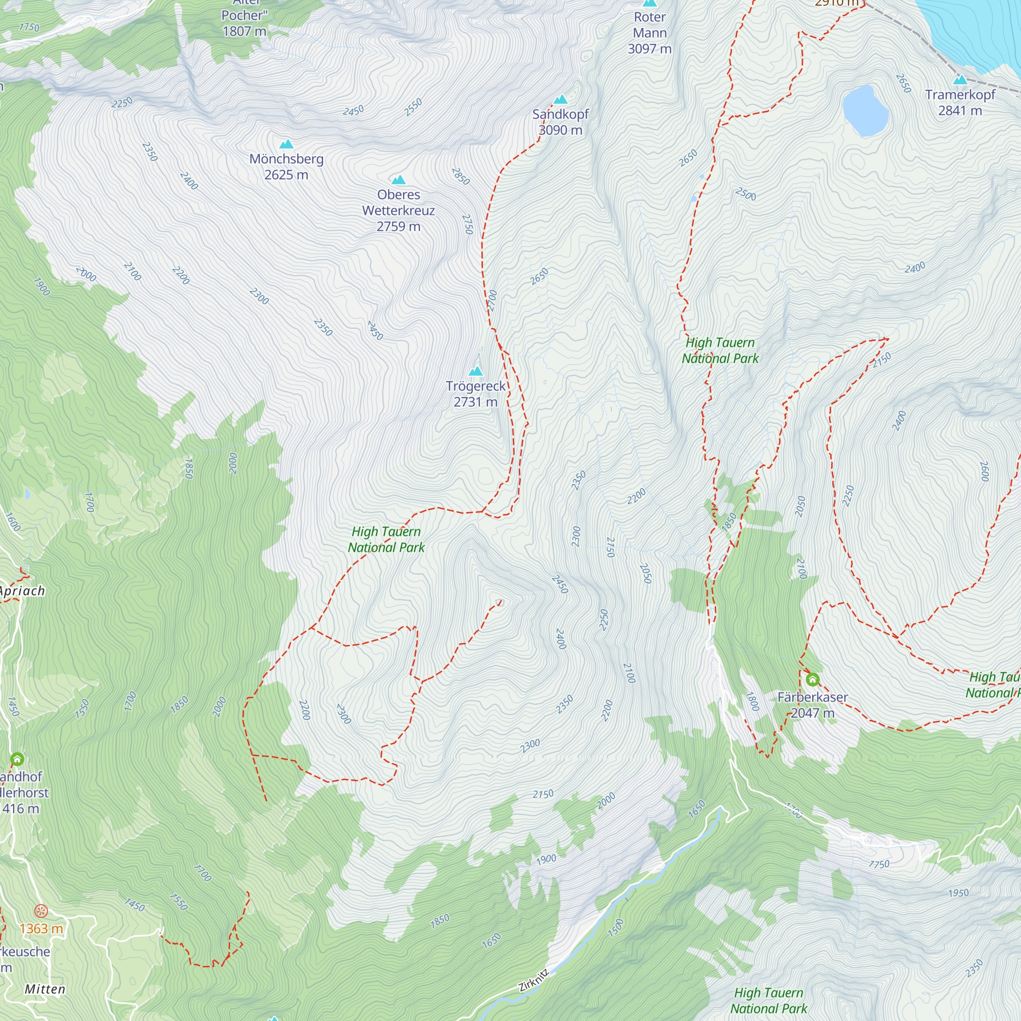 Trögeralmhütte map