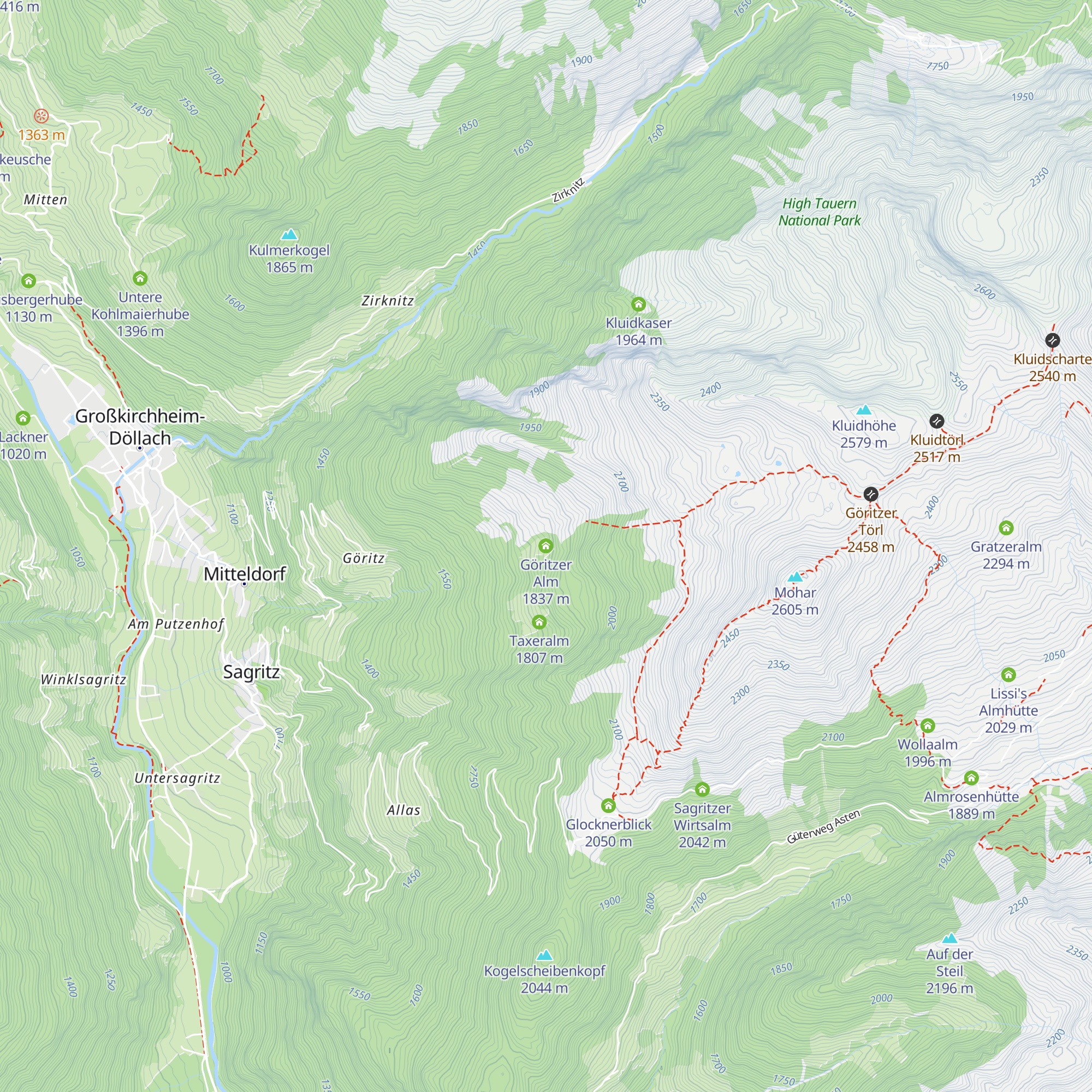 Göritzer Alm map