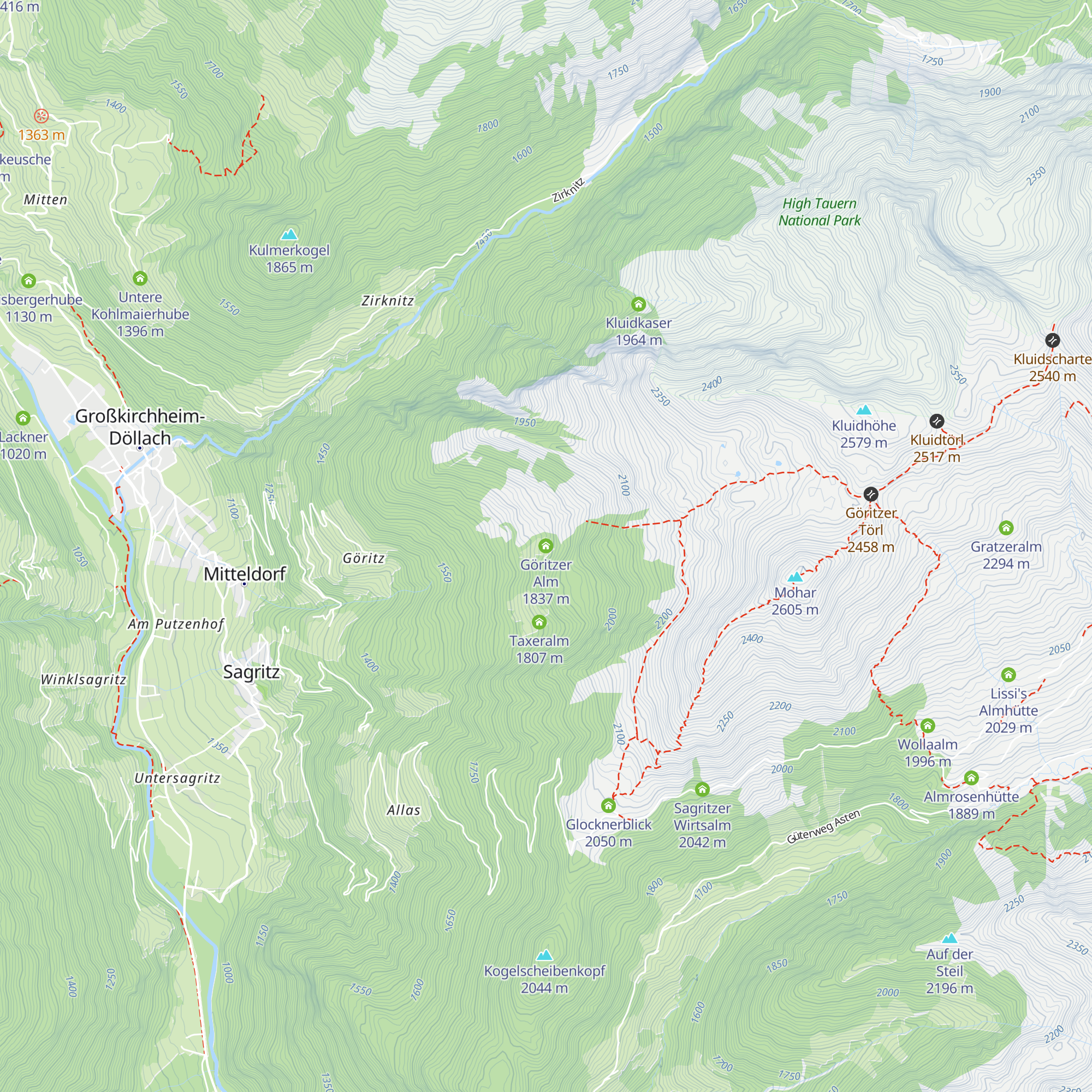 Göritzer Alm map