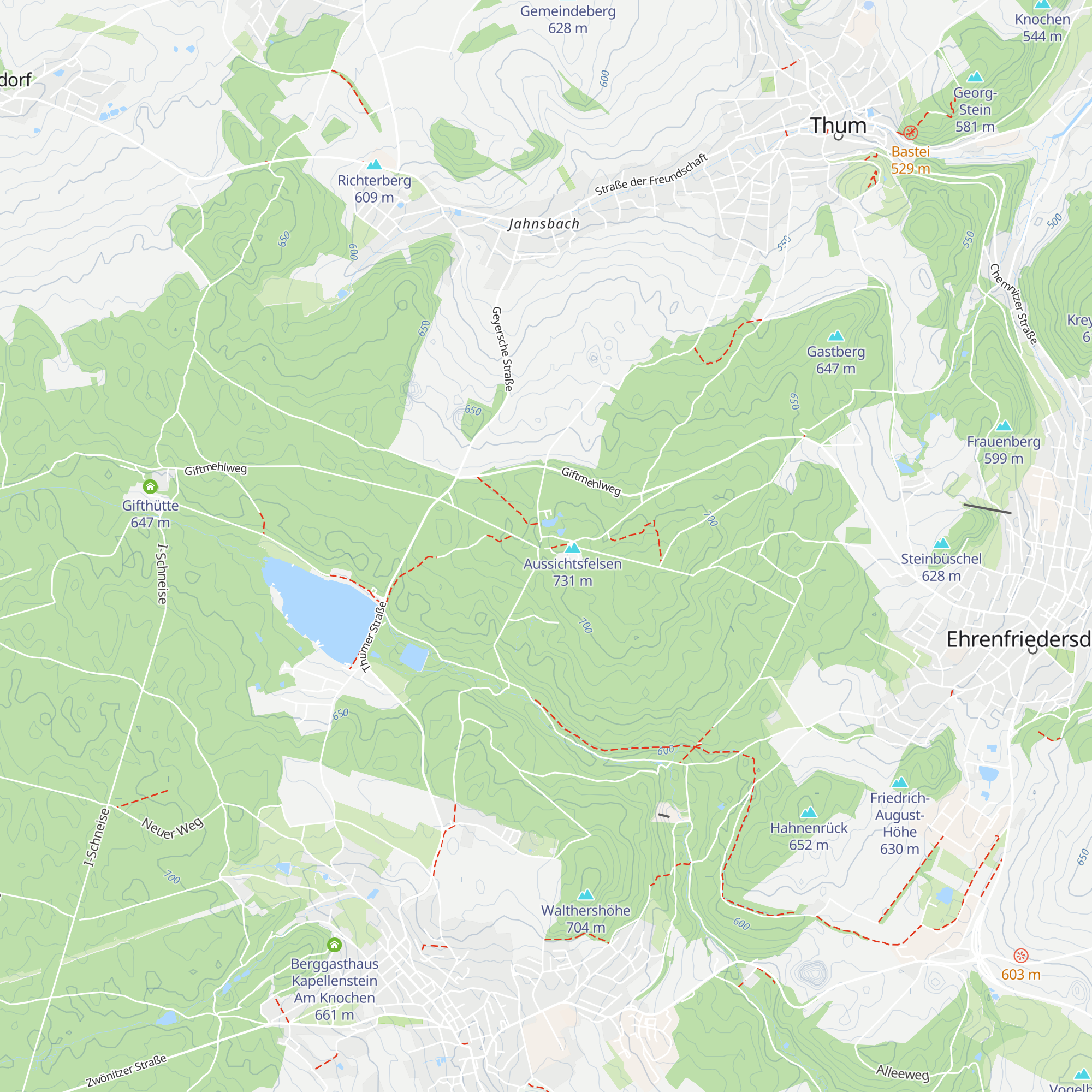 Tourismusinformation Greifensteine map