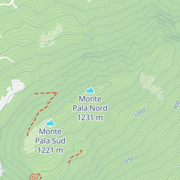 Map of Monte Pala Nord