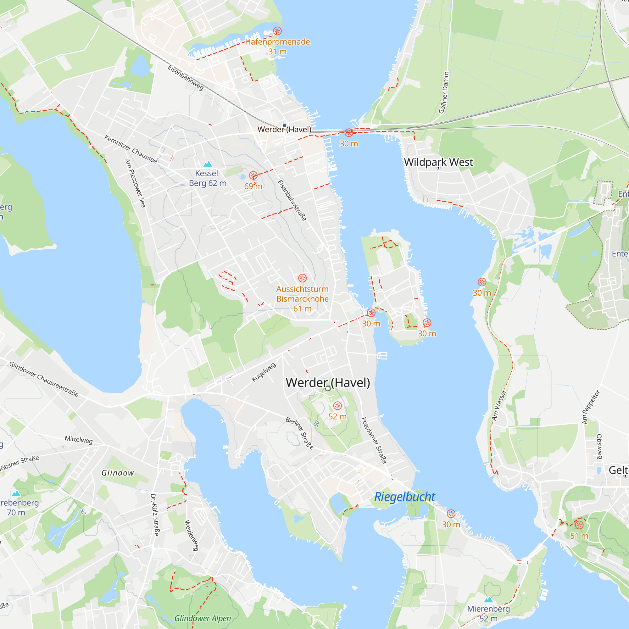 Tourist-Information Werder (Havel) map