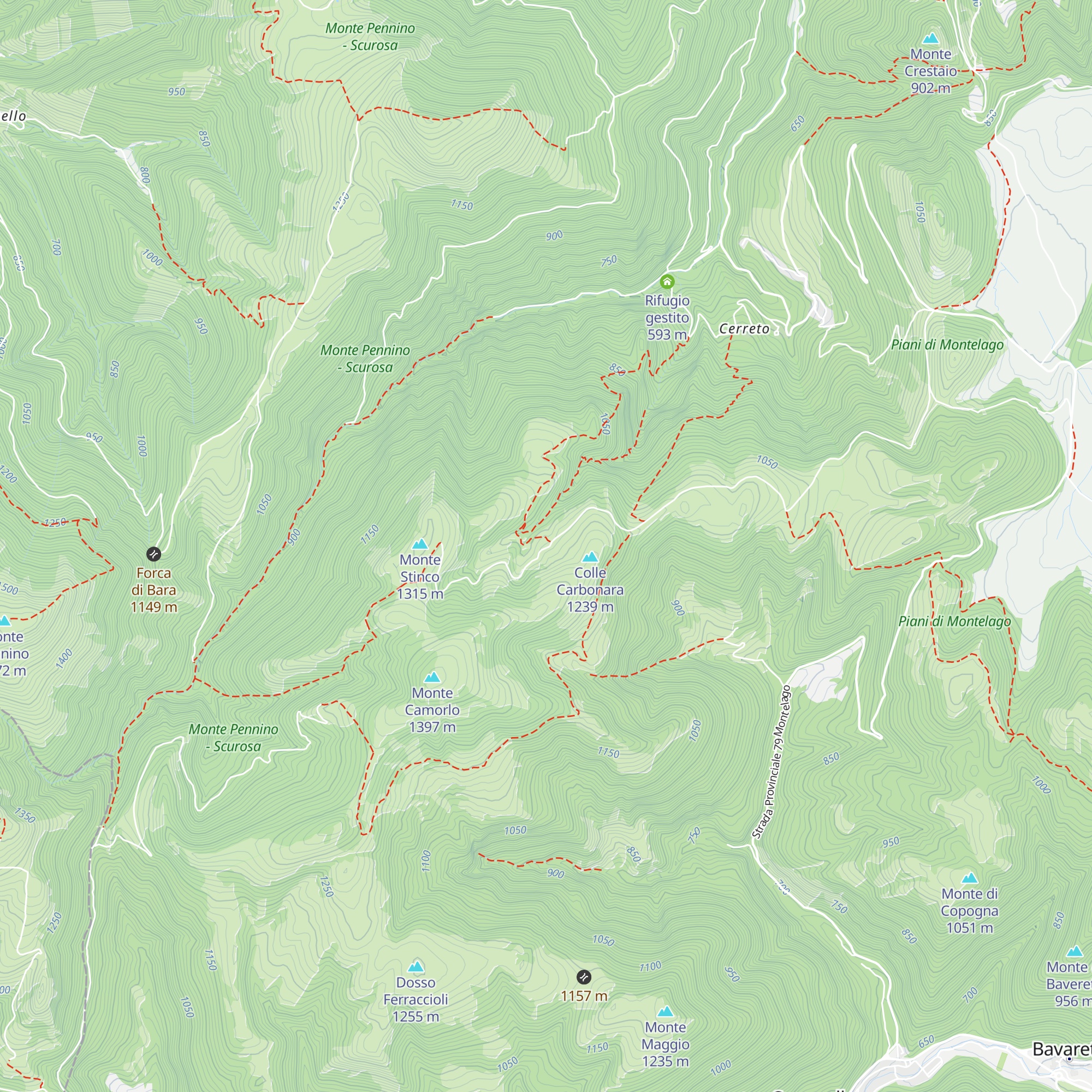 Rifugio Monte Camorlo map