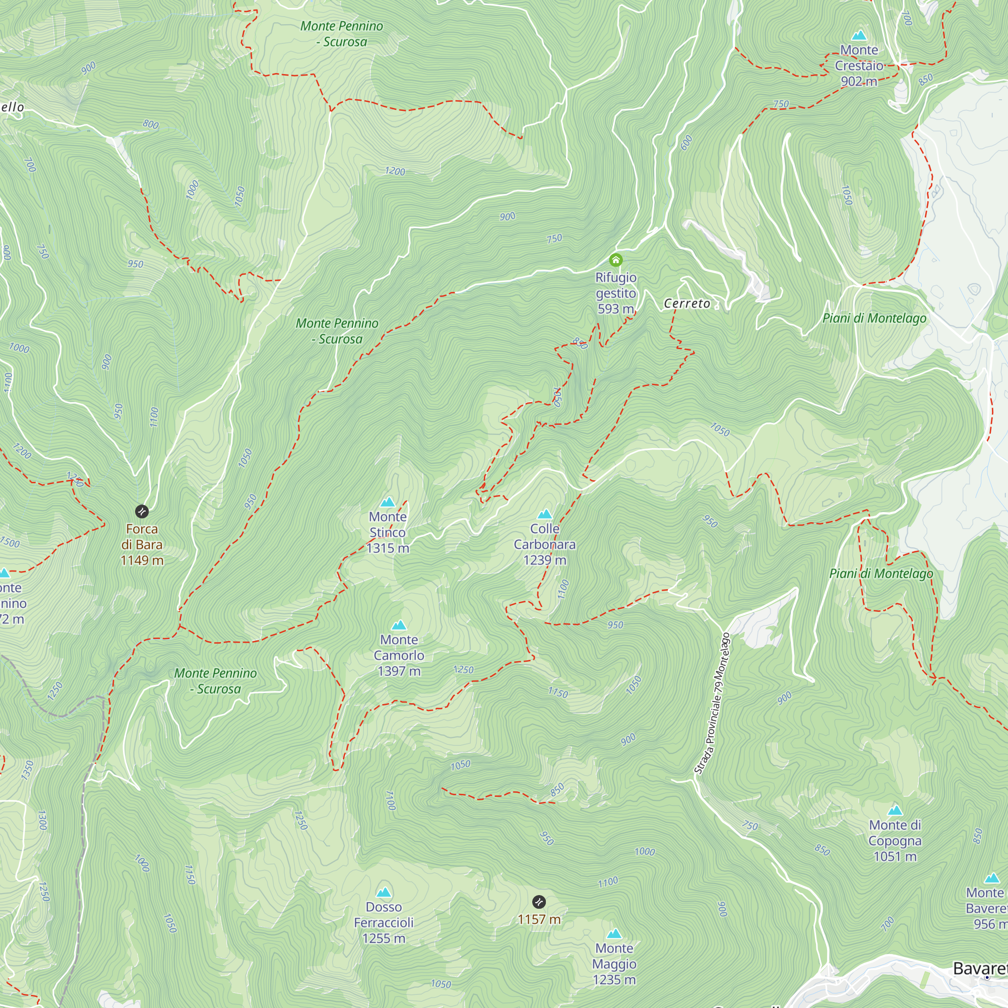Rifugio Monte Camorlo map
