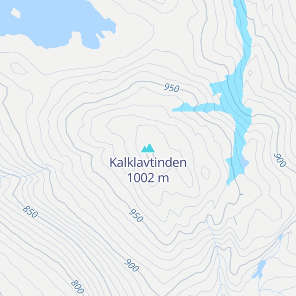 Map of Kalklavtinden