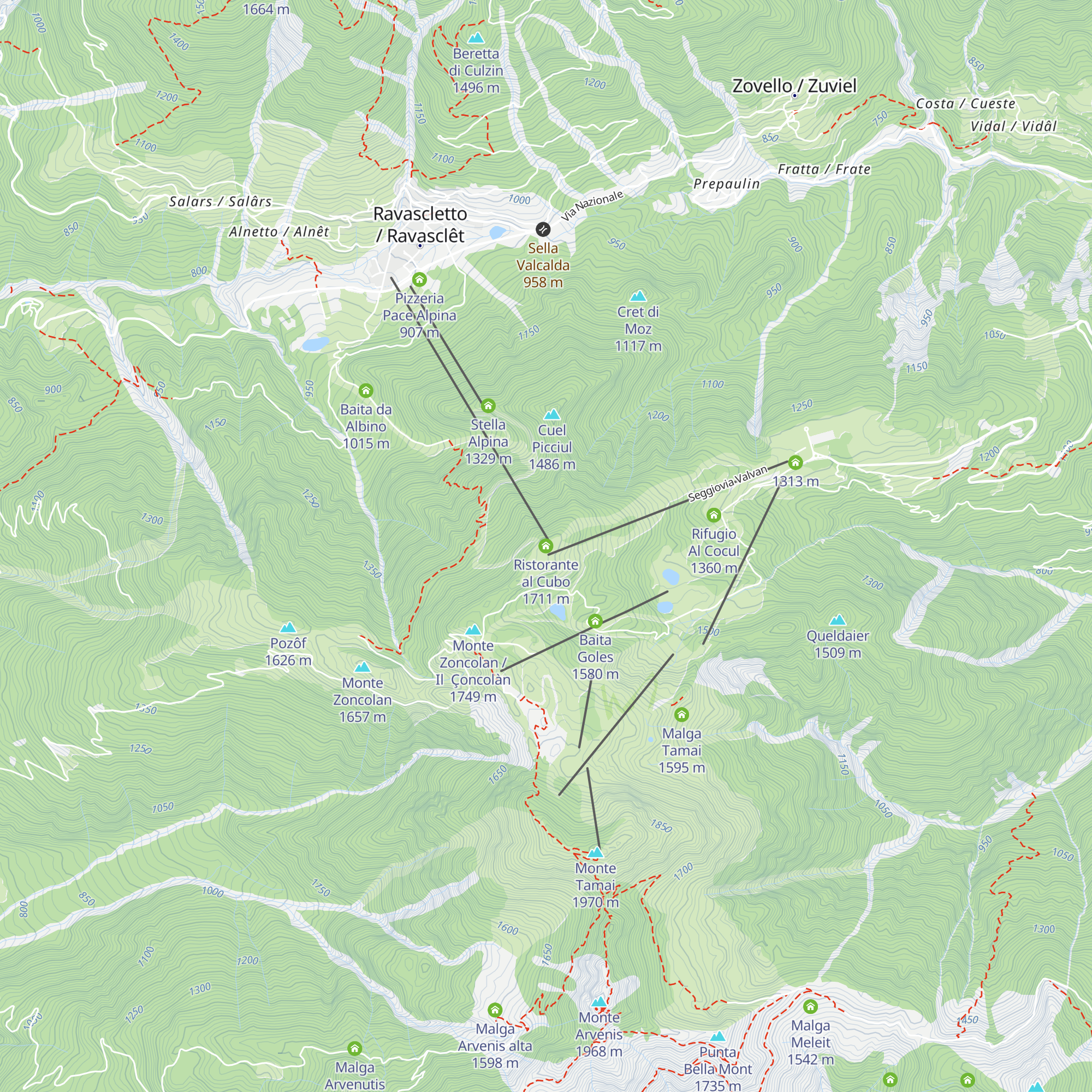 Ristorante al Cubo map