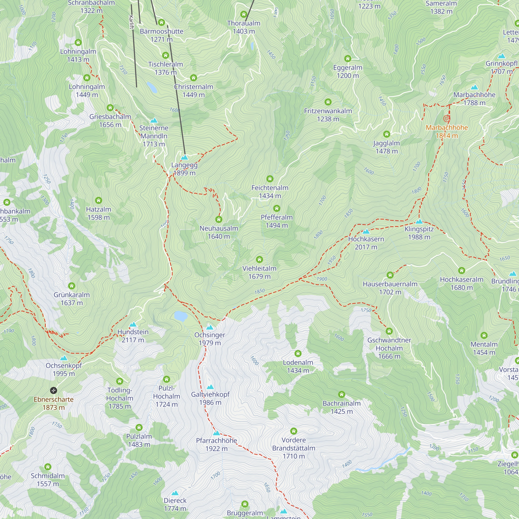 Viehleitalm map