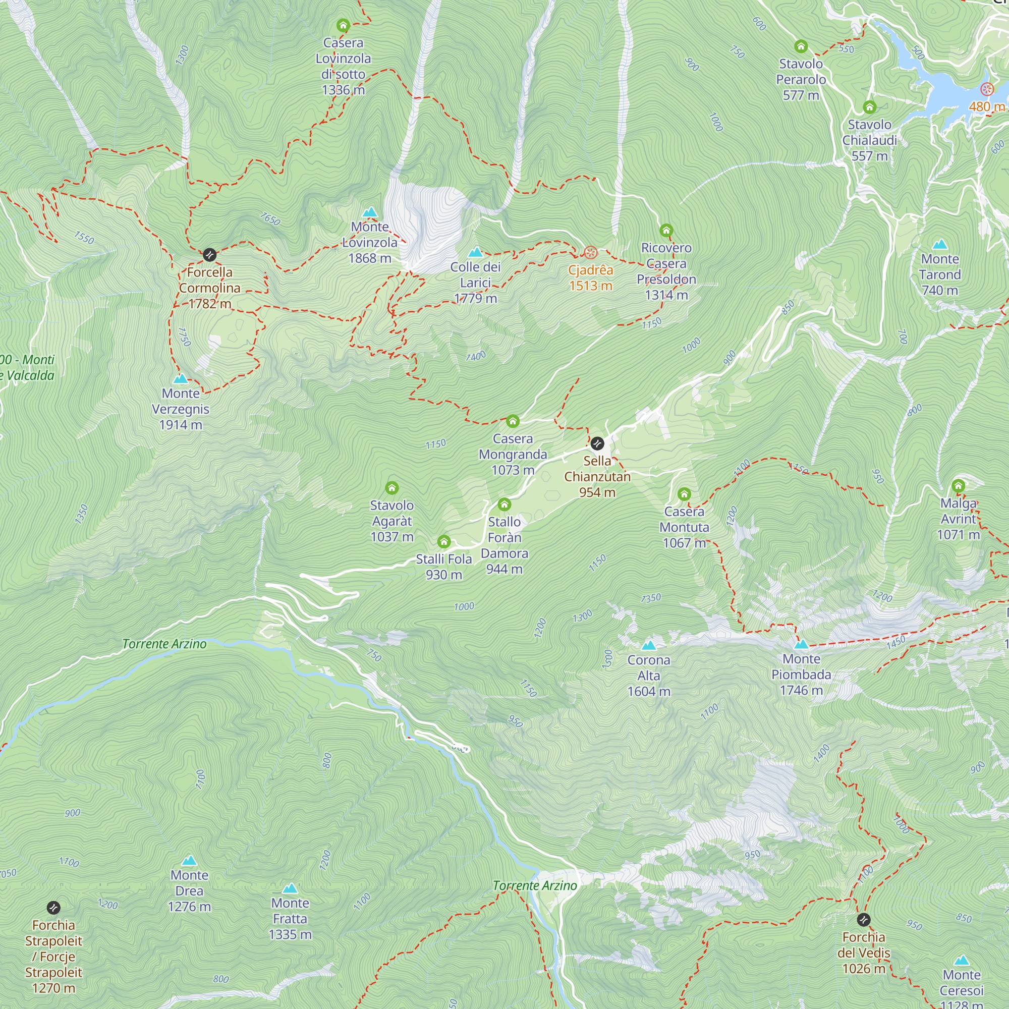 Stallo Foràn Damora map