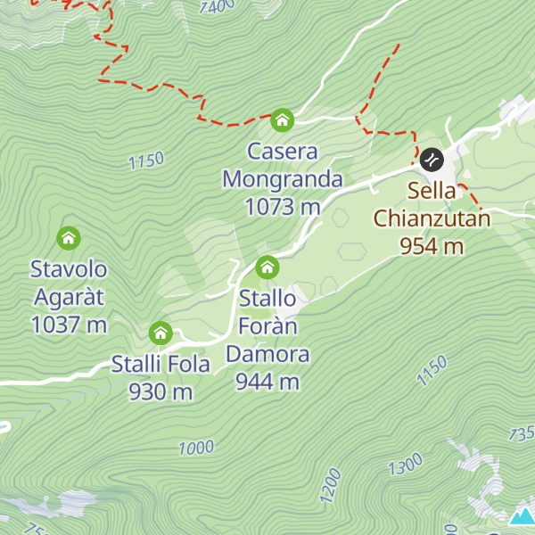 Map of Stallo Foràn Damora