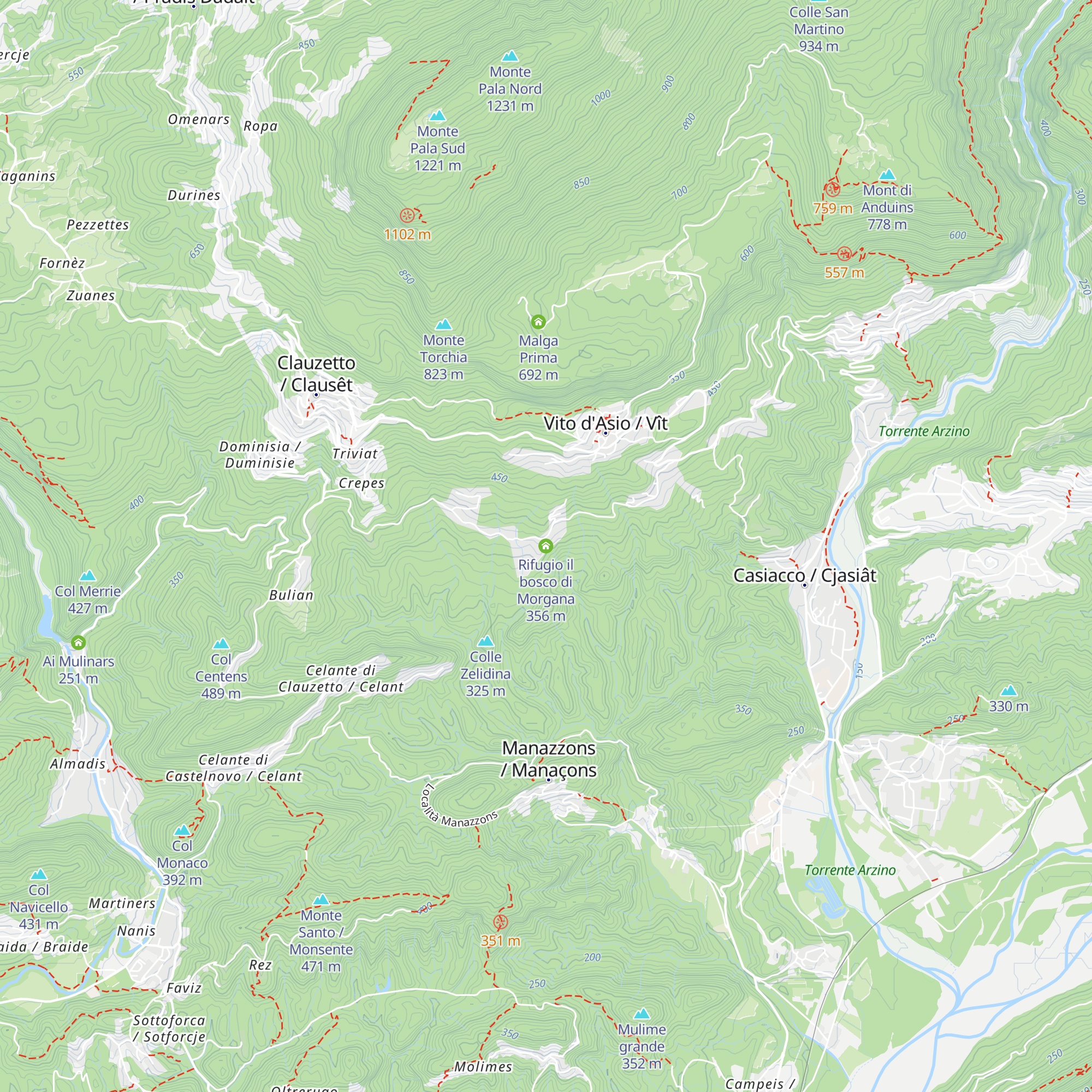 Rifugio il bosco di Morgana map