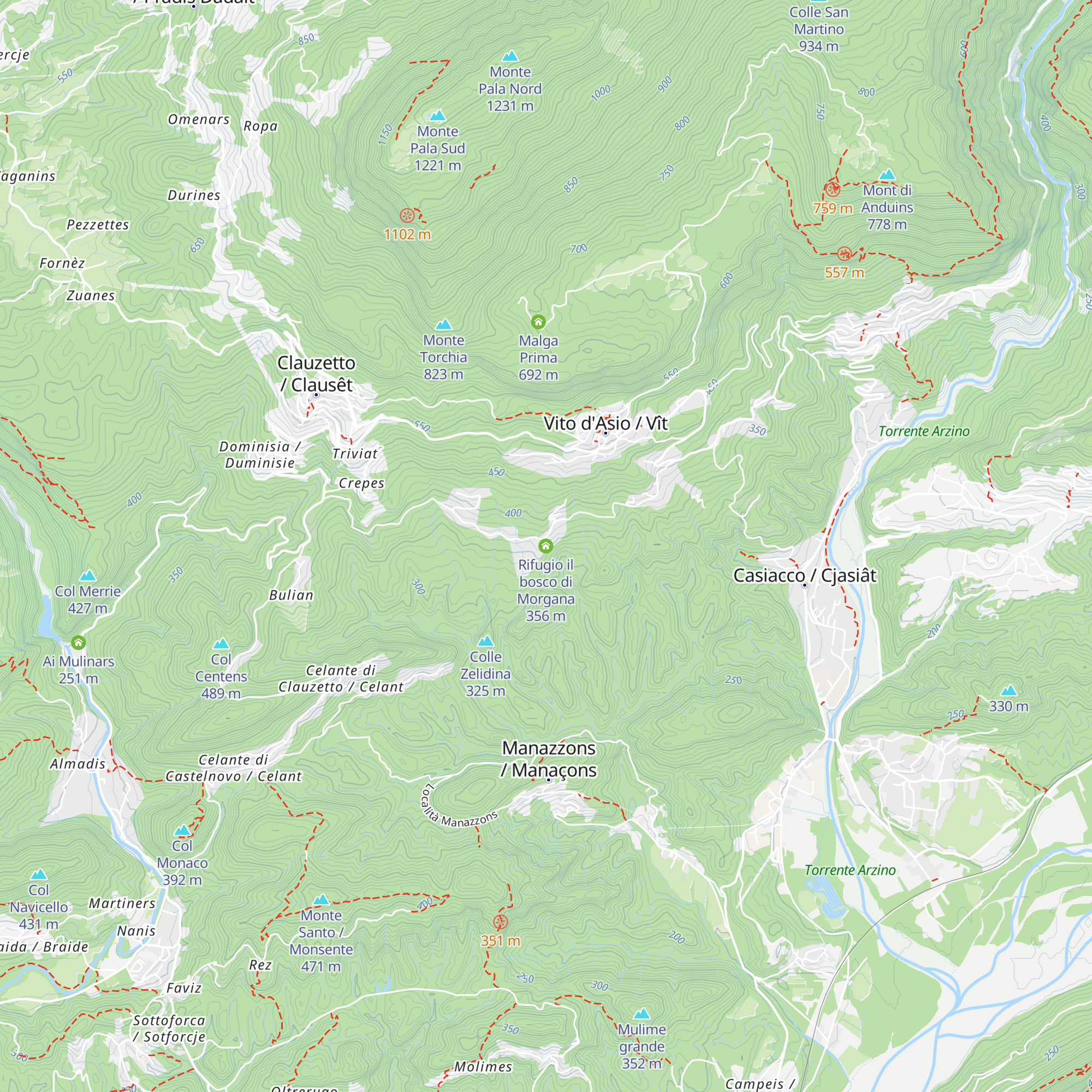 Rifugio il bosco di Morgana map