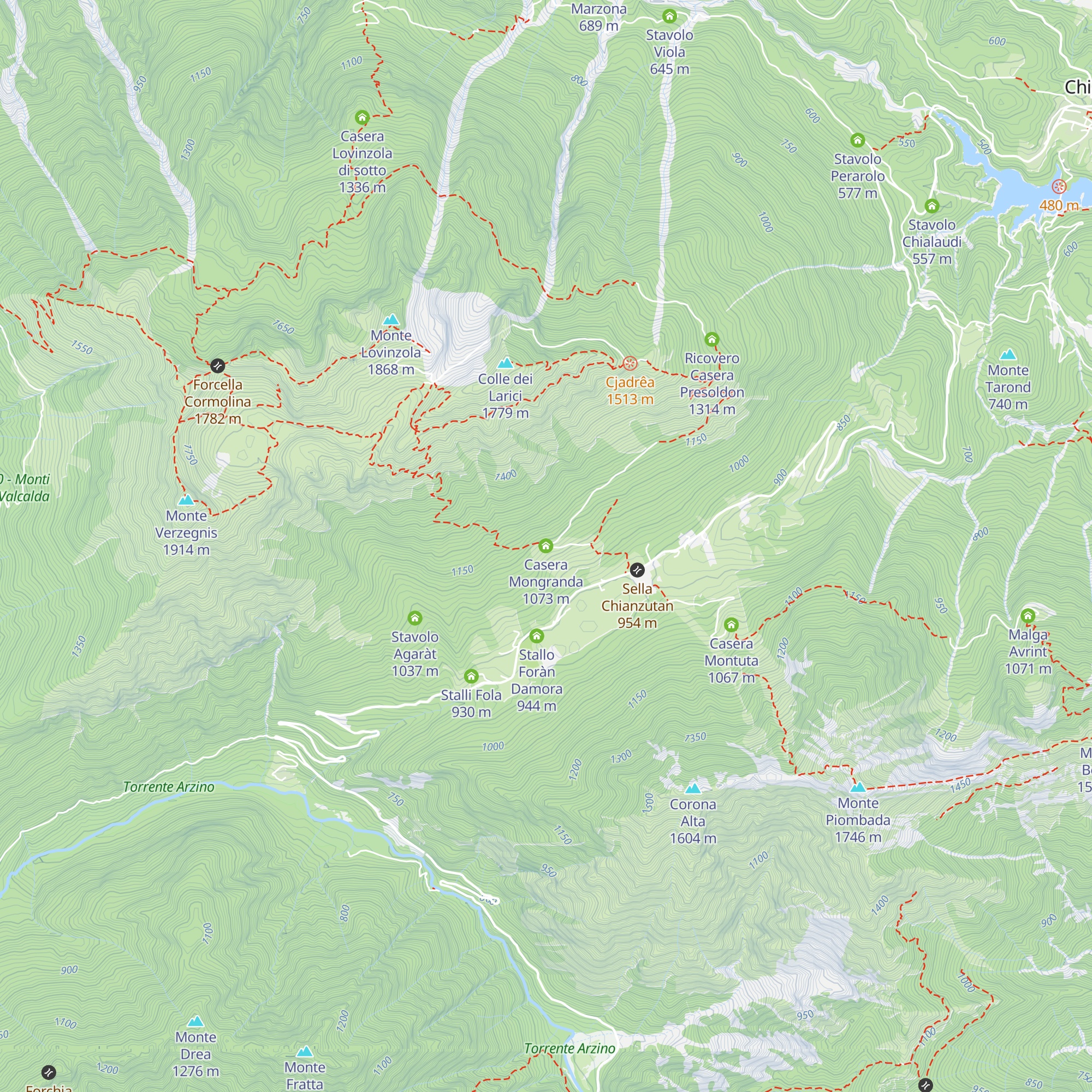 Casera Mongranda map