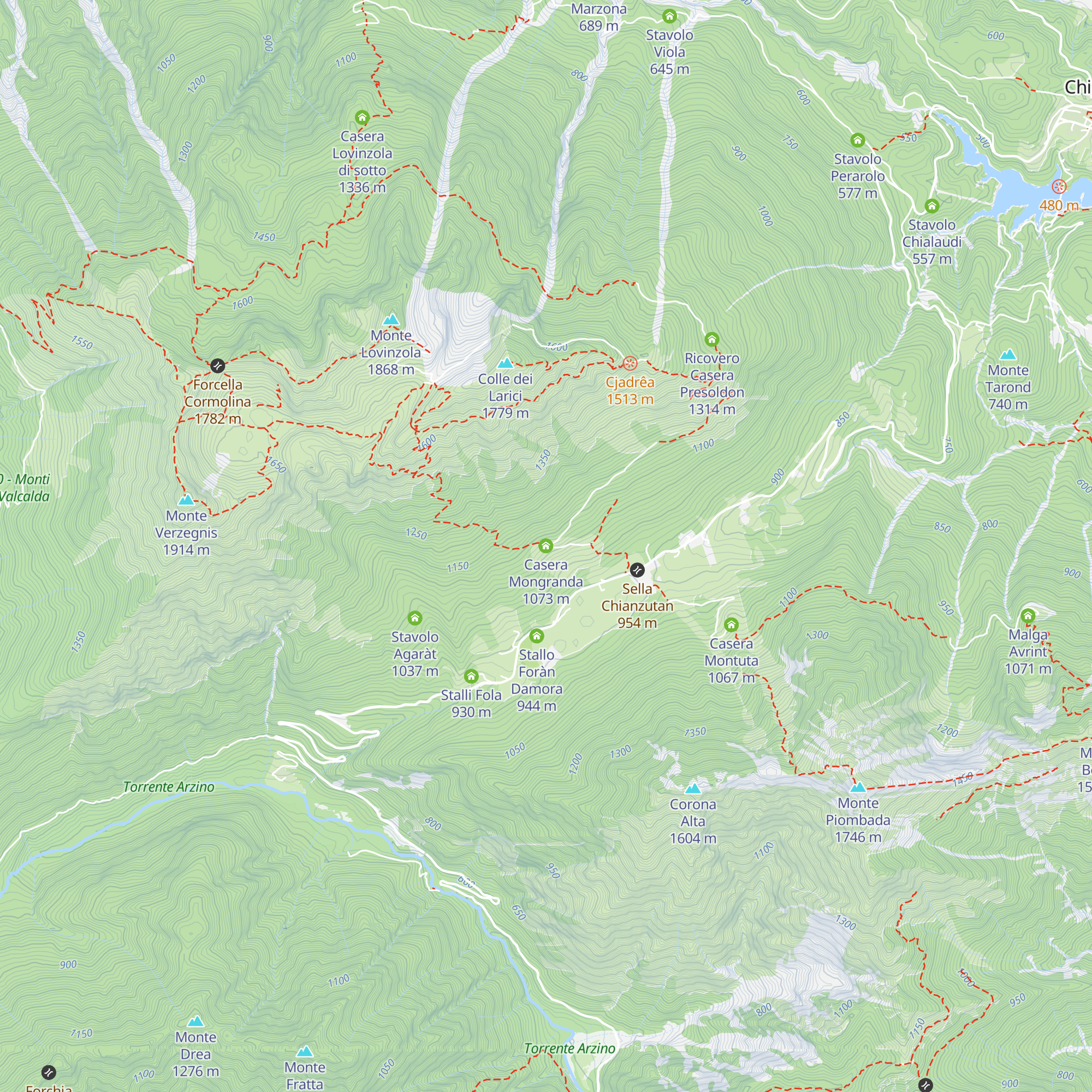 Casera Mongranda map