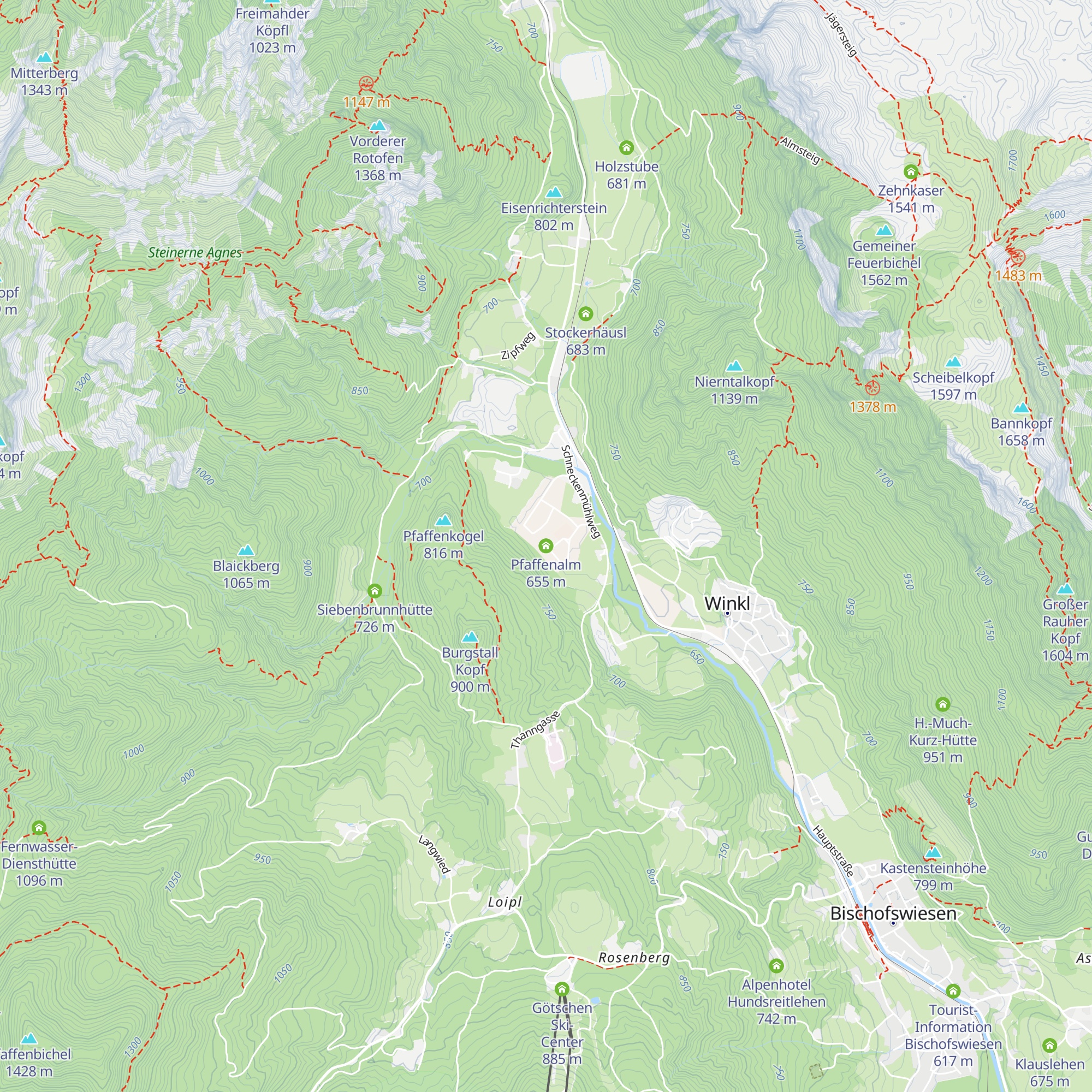 Pfaffenalm map