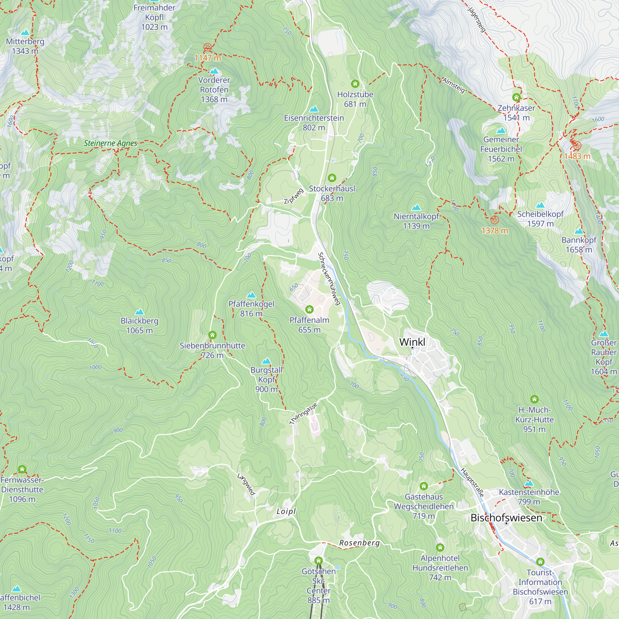 Pfaffenalm map