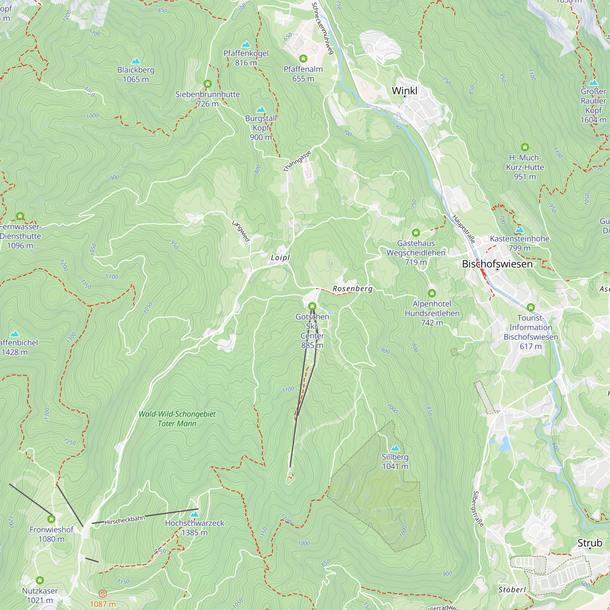 Götschenalm map