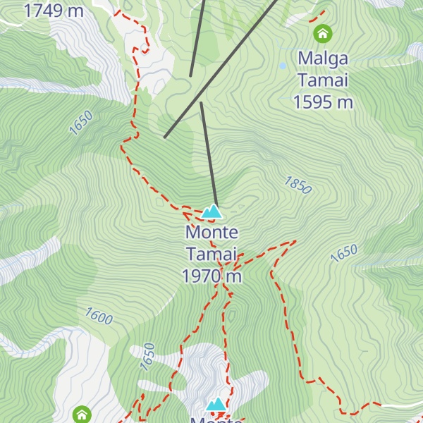 Map of Monte Tamai
