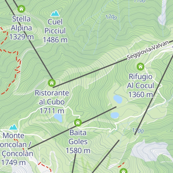 Map of Rifugio Laugiane