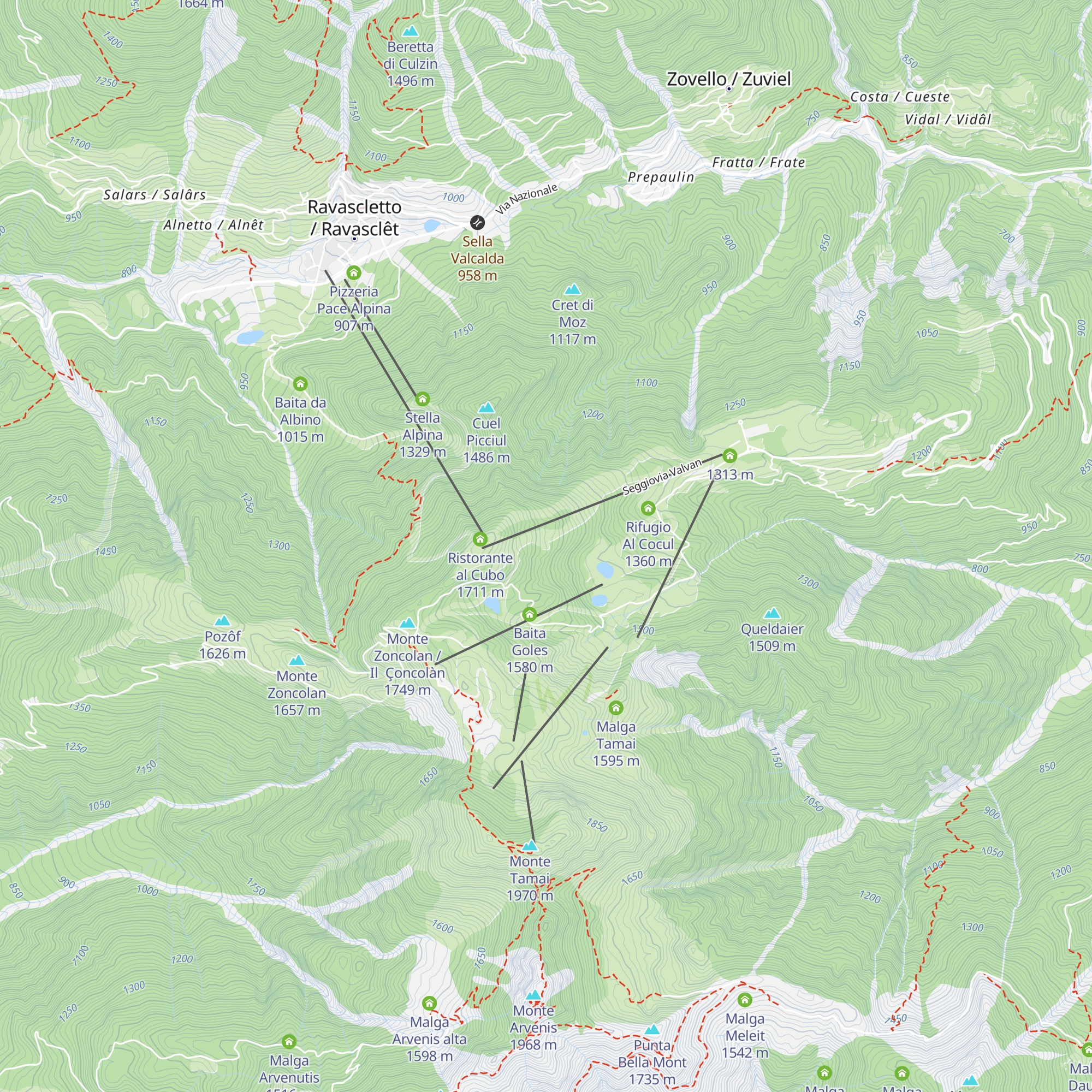 Rifugio Laugiane map