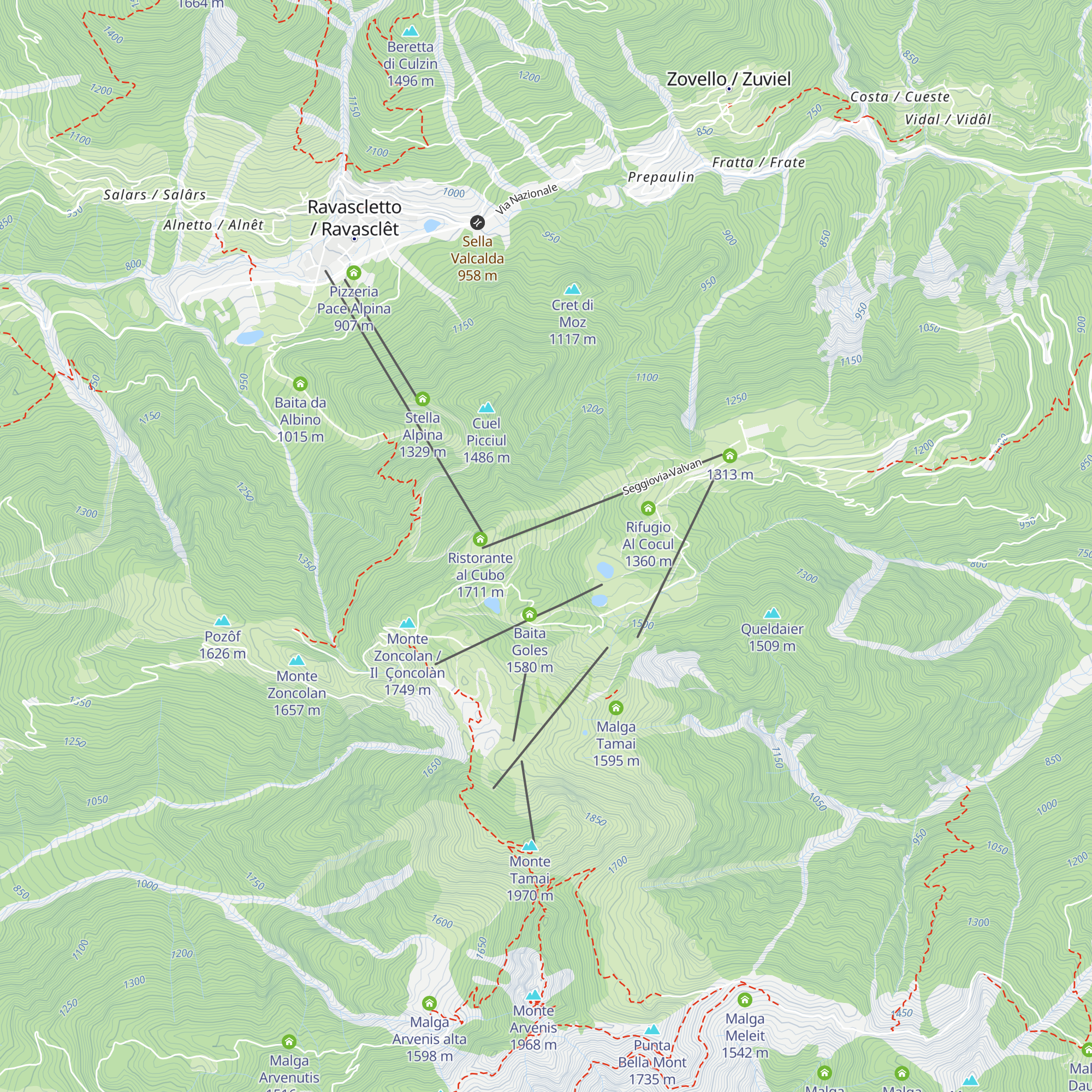 Rifugio Laugiane map