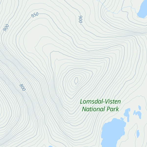 Map of Lauvvasstinden