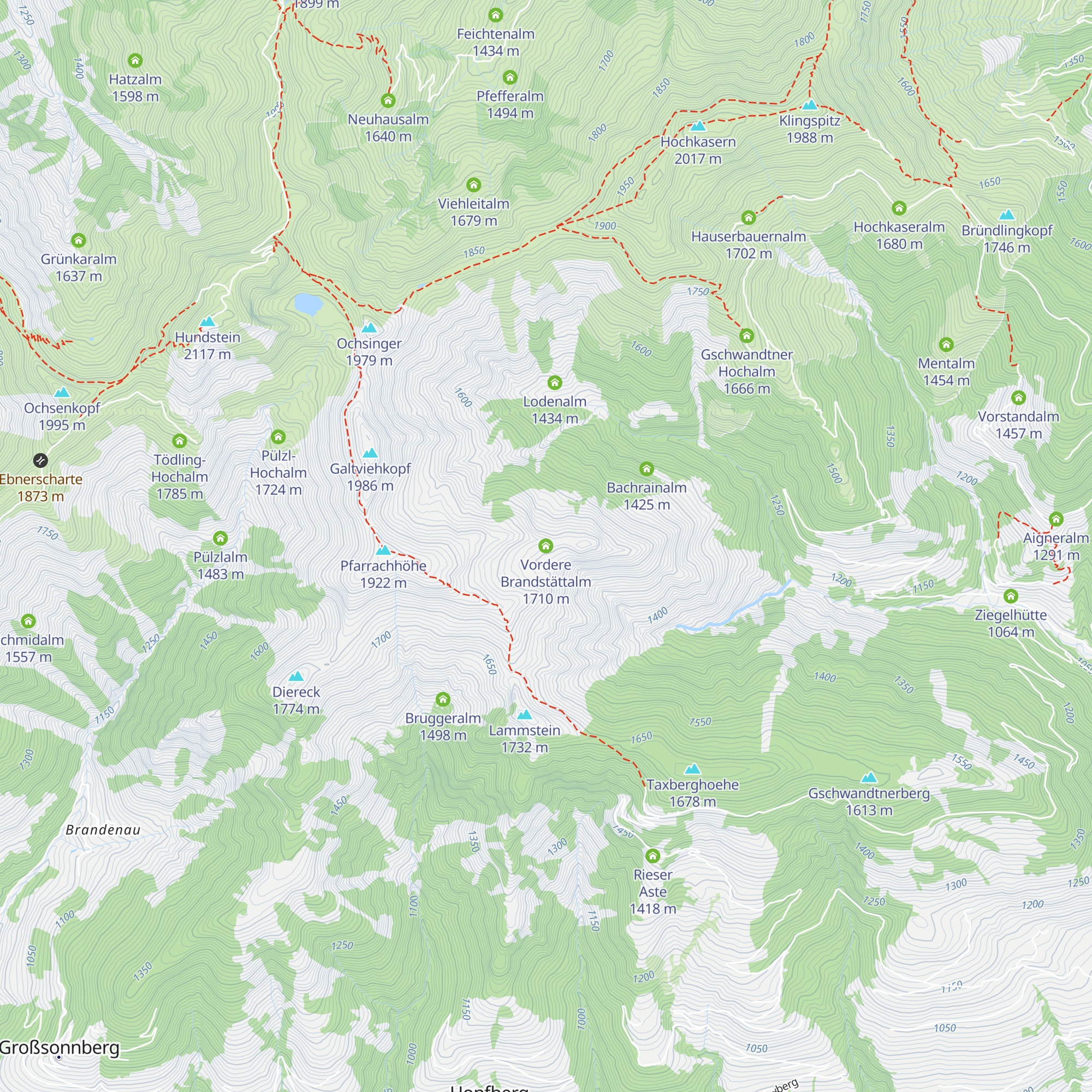 Vordere Brandstättalm map