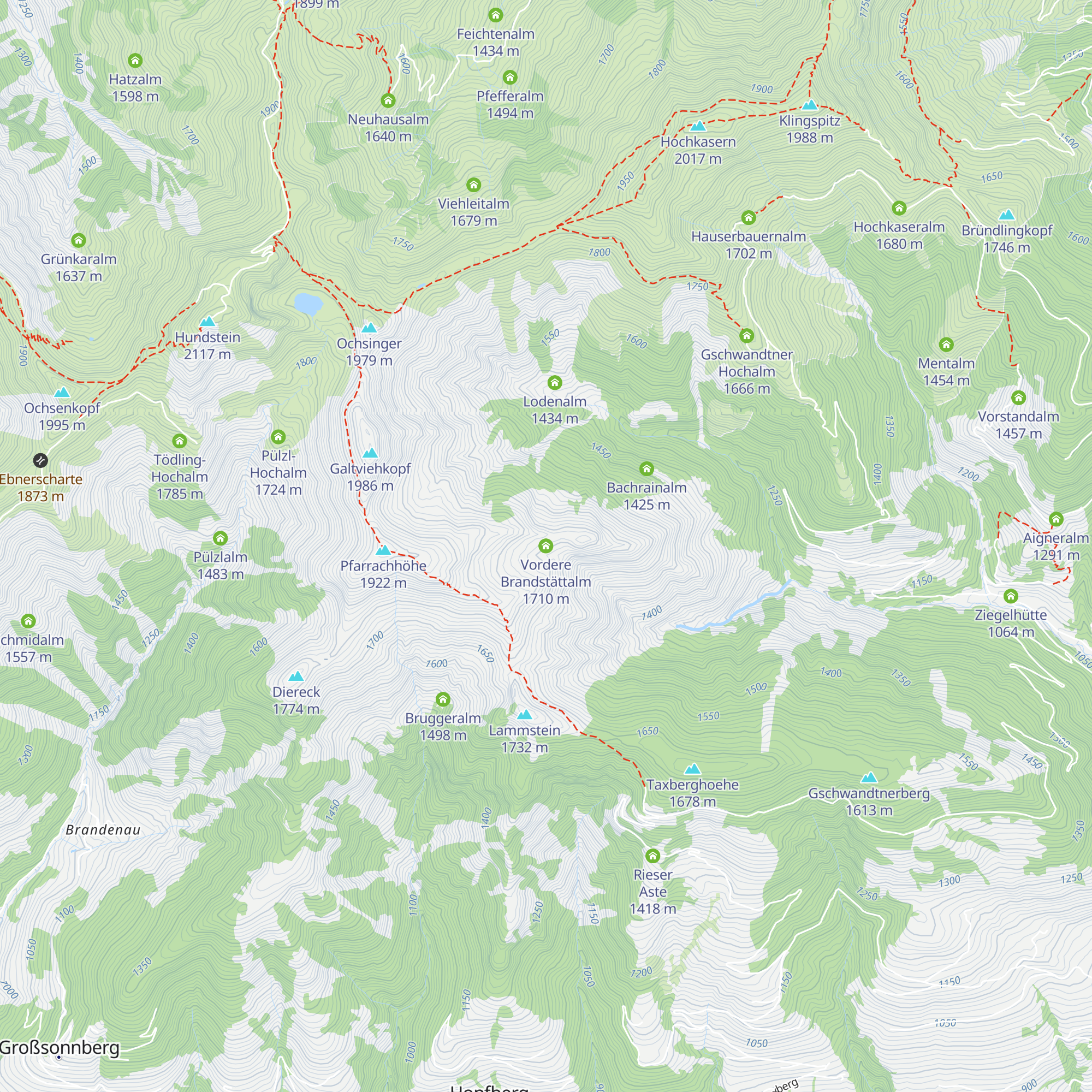 Vordere Brandstättalm map