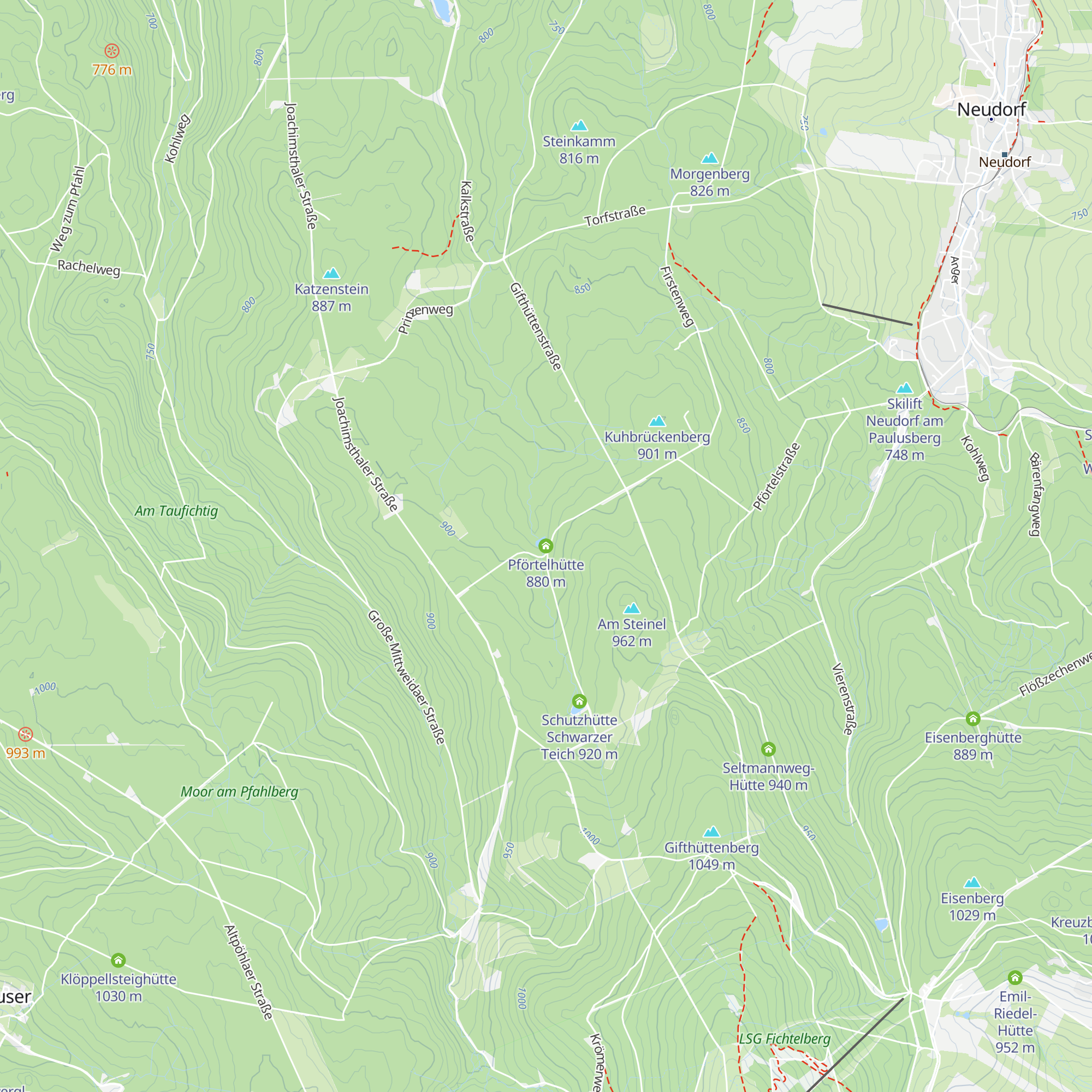 Pförtelhütte map